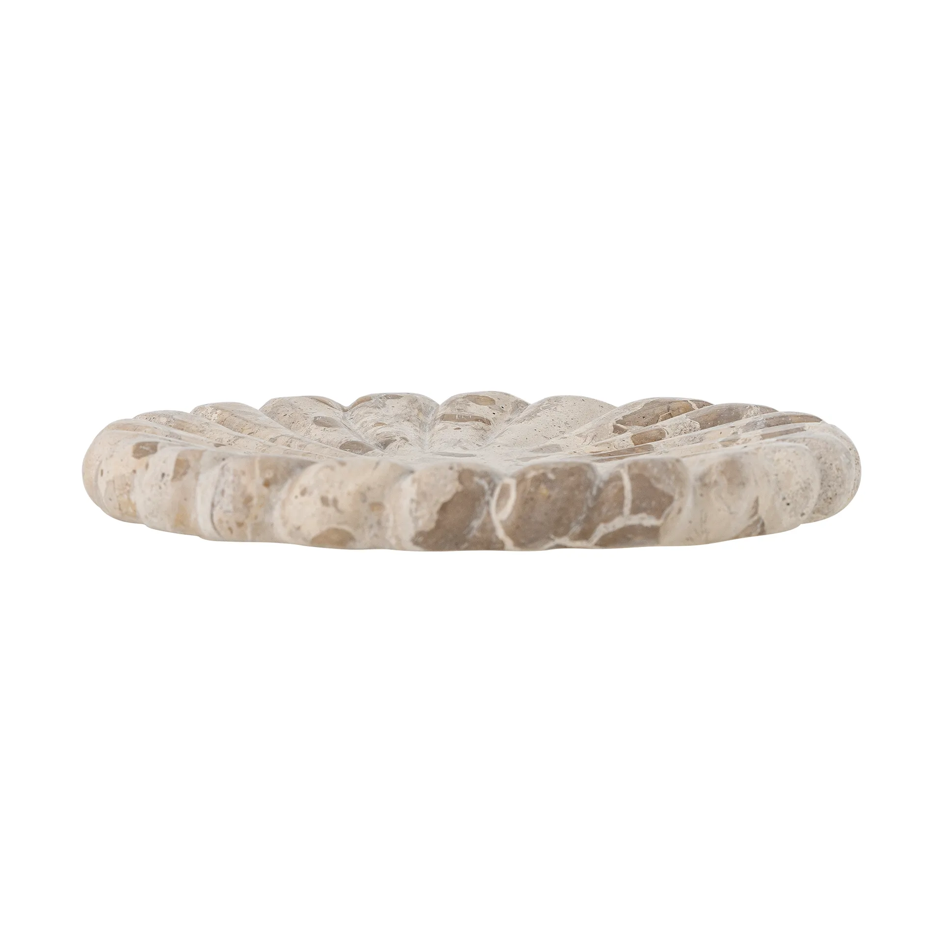 Marlie marble tray Ø22.5 cm, Natural Bloomingville