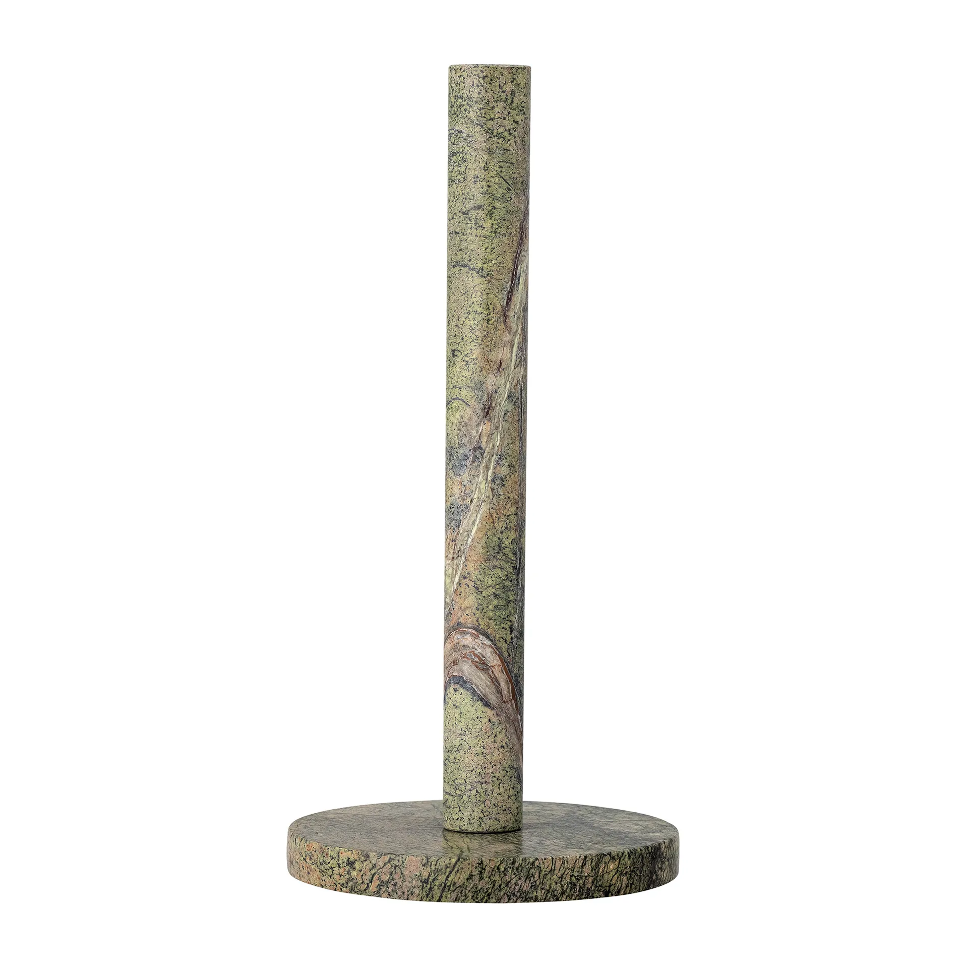 Marta kitchen paper holder Ø15x32 cm, Green marble Bloomingville