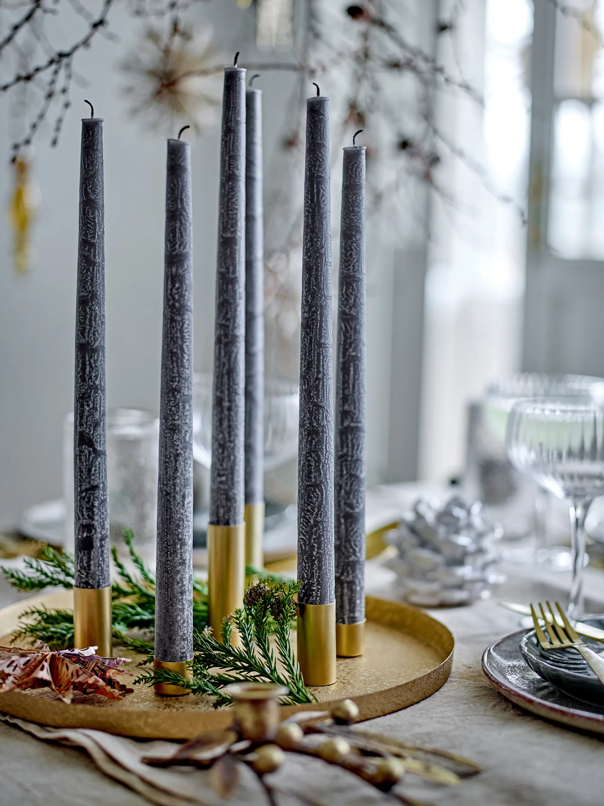 Maxime Advent candlestick Ø30 cm, Gold Bloomingville