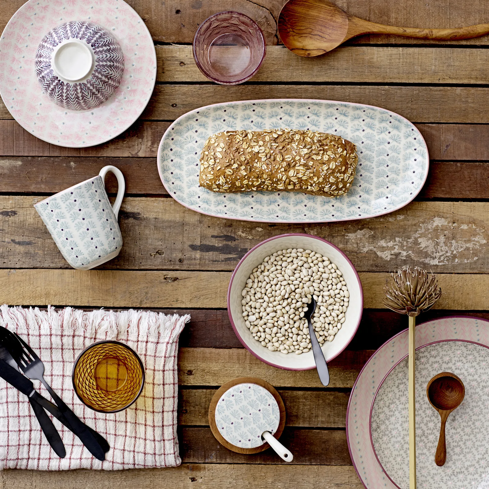 Maya plate 28 cm 3 pieces multi Bloomingville