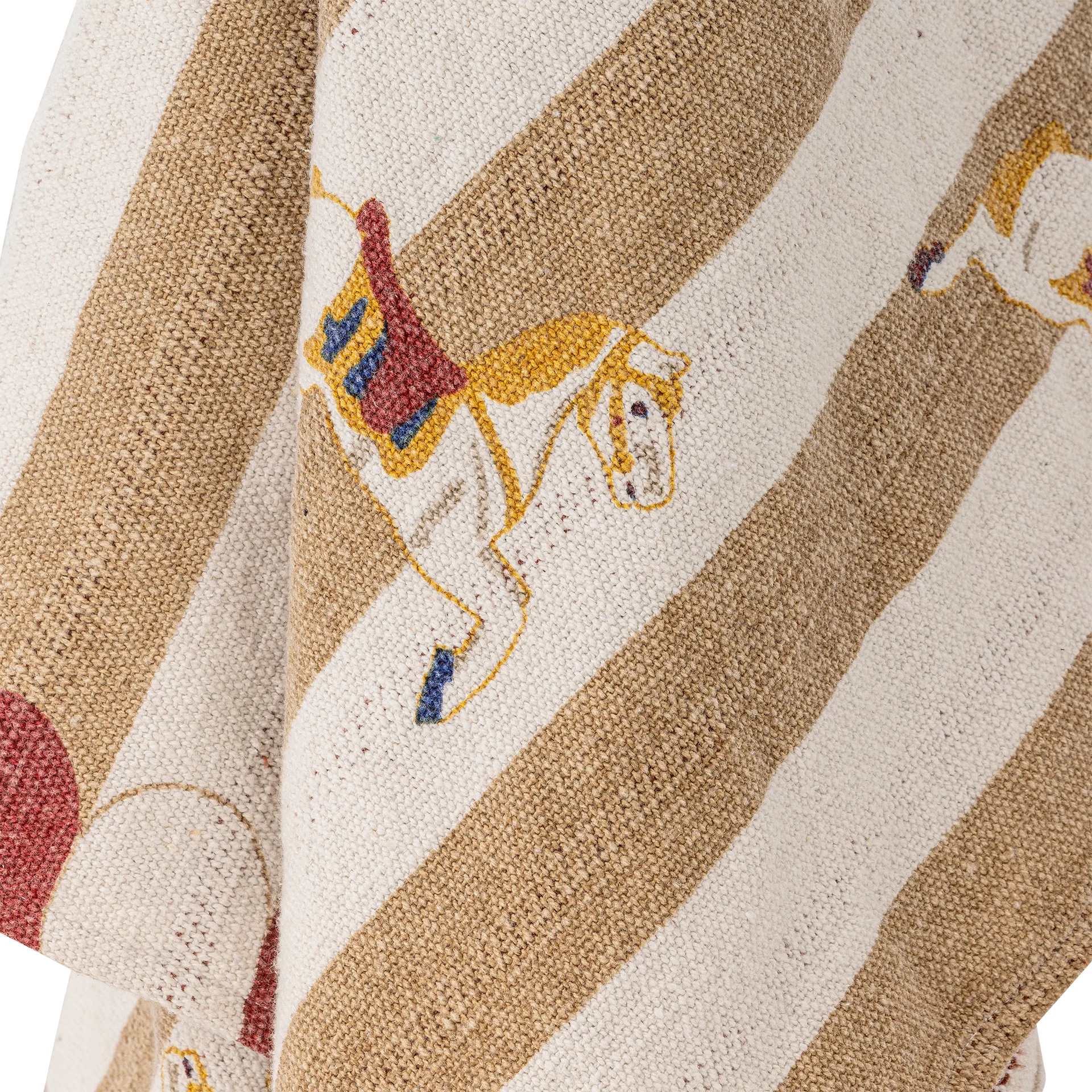 Merry-go-round blanket 130x160 cm, Beige-red Bloomingville