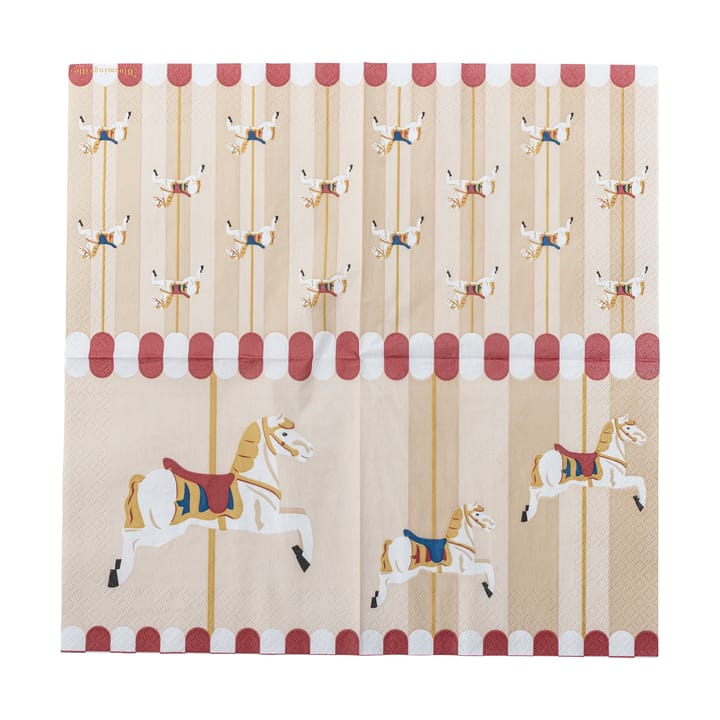 Merry-go-round napkin 33x33 cm 20-pack, Nature Bloomingville