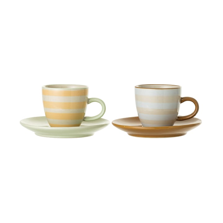 Miami cup with saucer 2 pieces 6 cm - undefined - Bloomingville