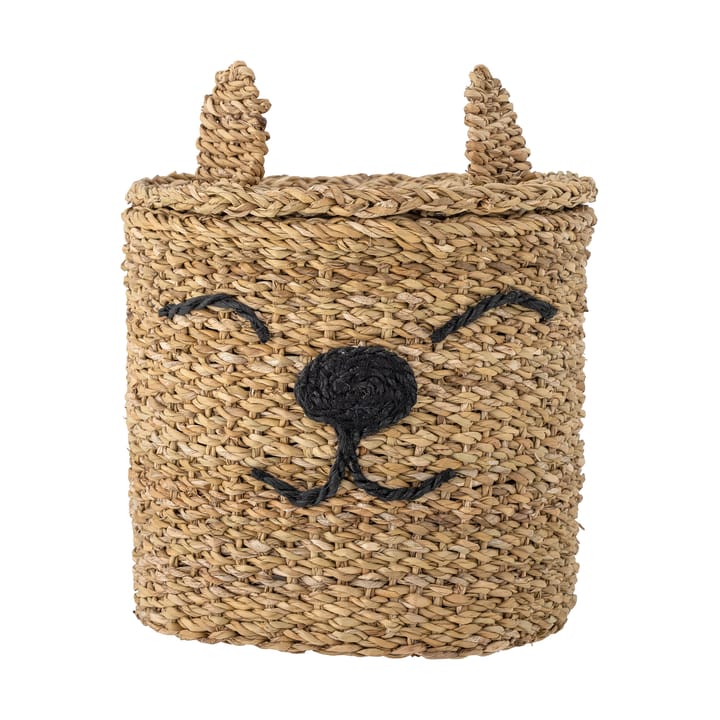 Mikki storage basket with lid Ø26 cm - Nature - Bloomingville