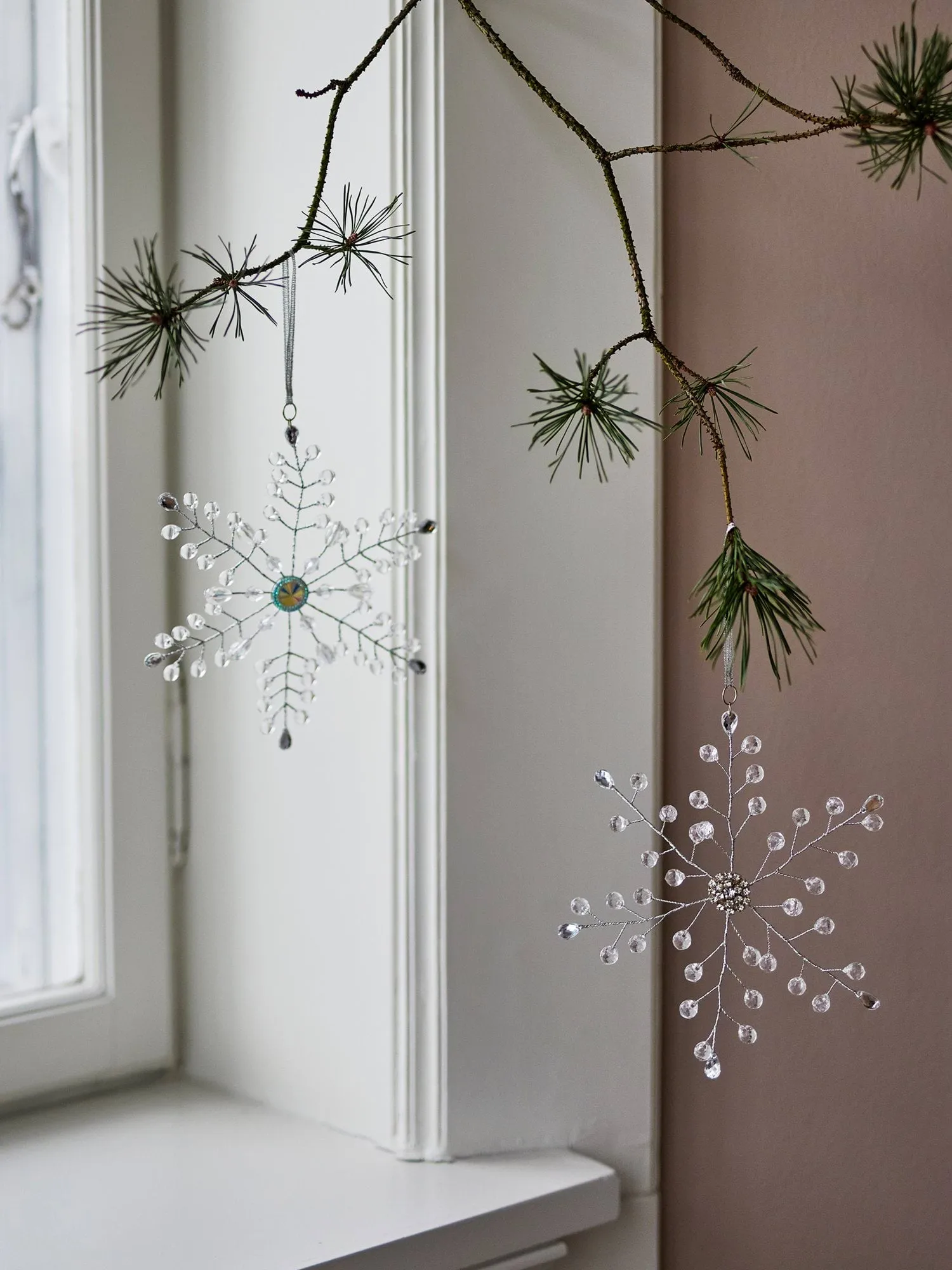 Miku Christmas hanging decoration, Clear, 2 pieces, 17 cm Bloomingville