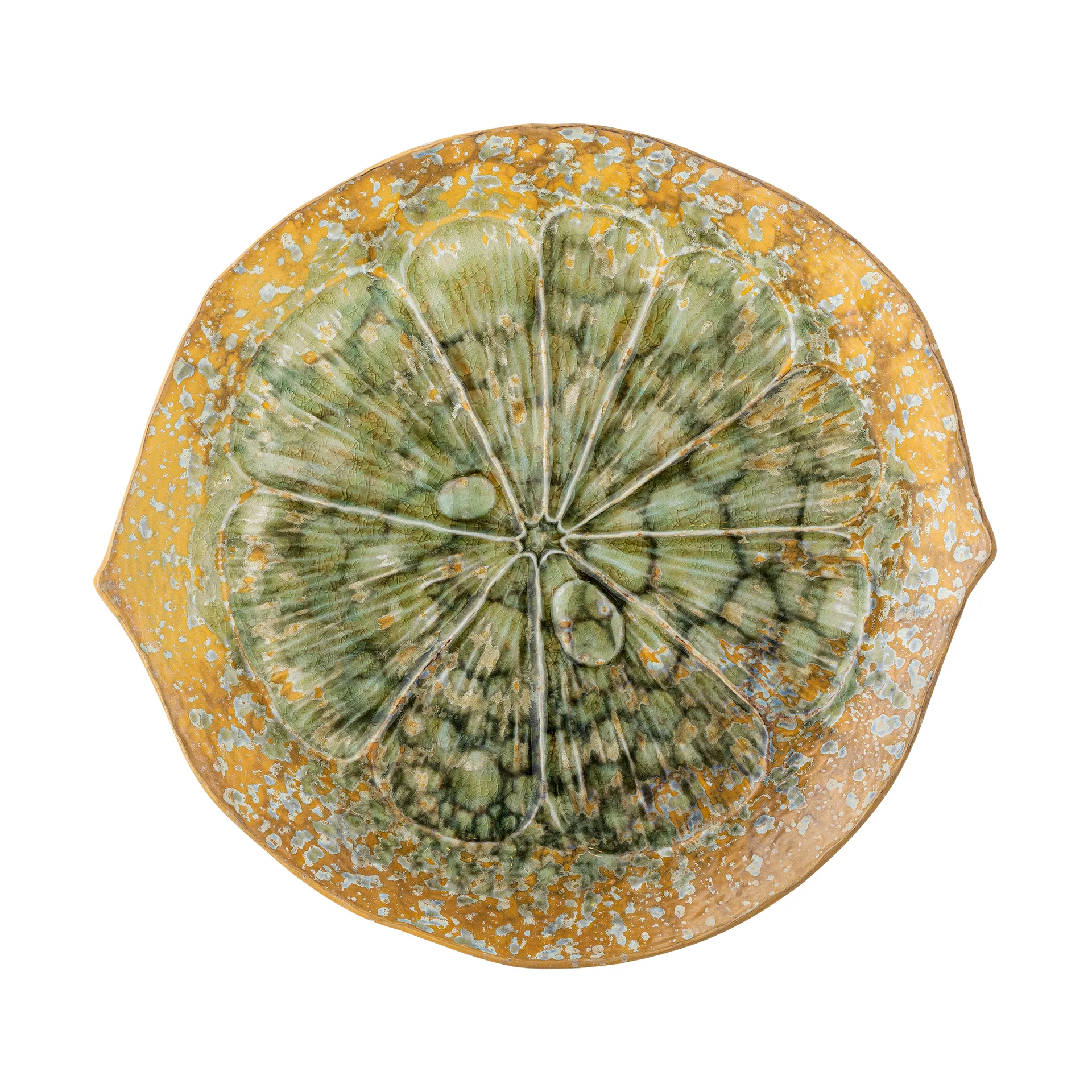 Milani serving platter Ø30 cm, Green Bloomingville