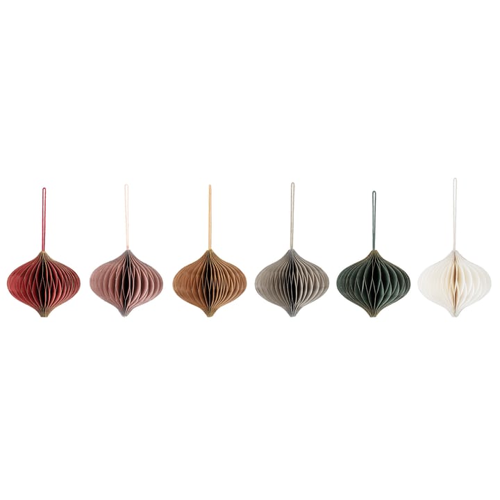 Milay Christmas decoration 9 cm 6 pieces, Multi Bloomingville
