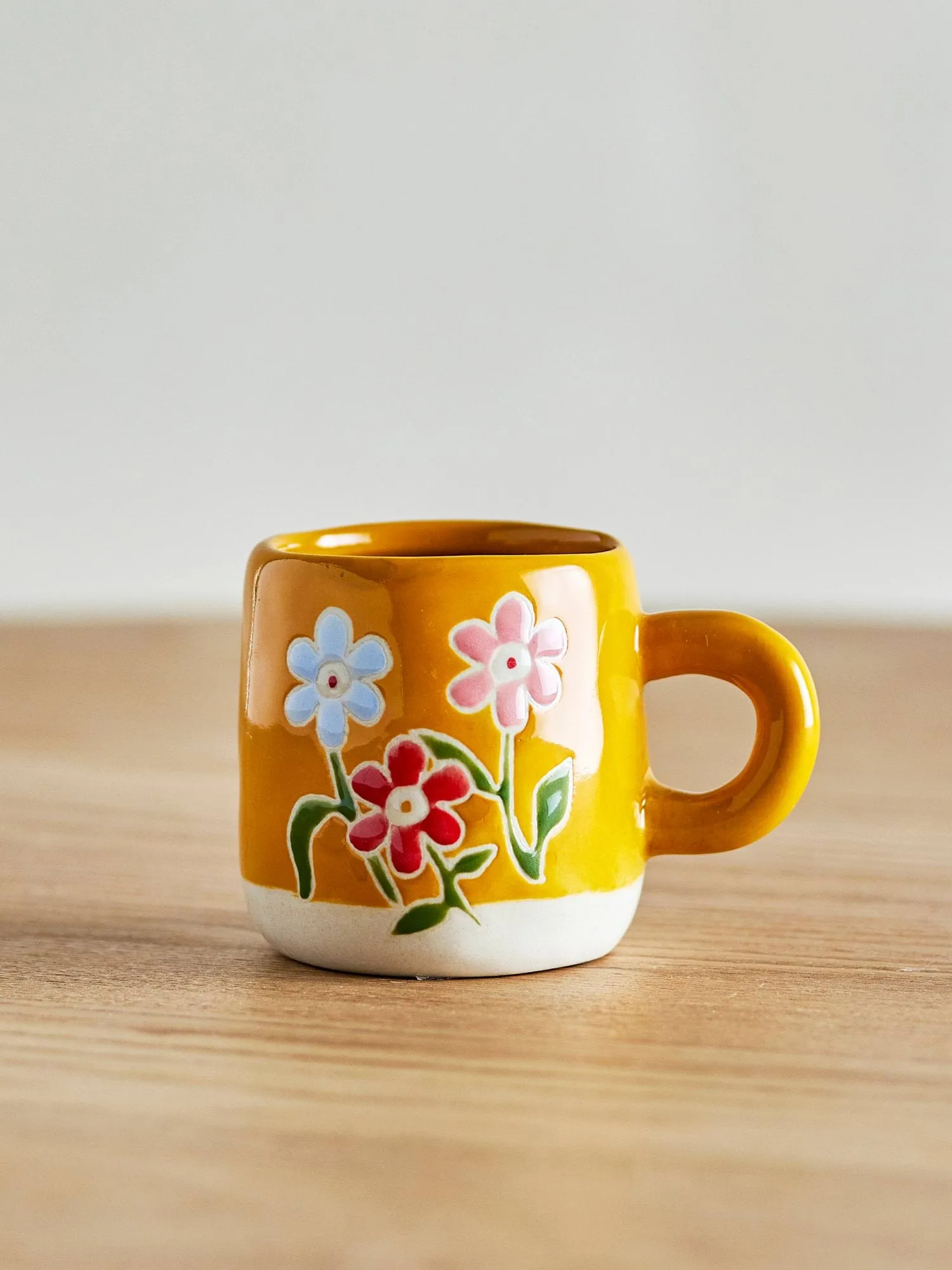 Millie cup 110 ml, Yellow, flowers Bloomingville
