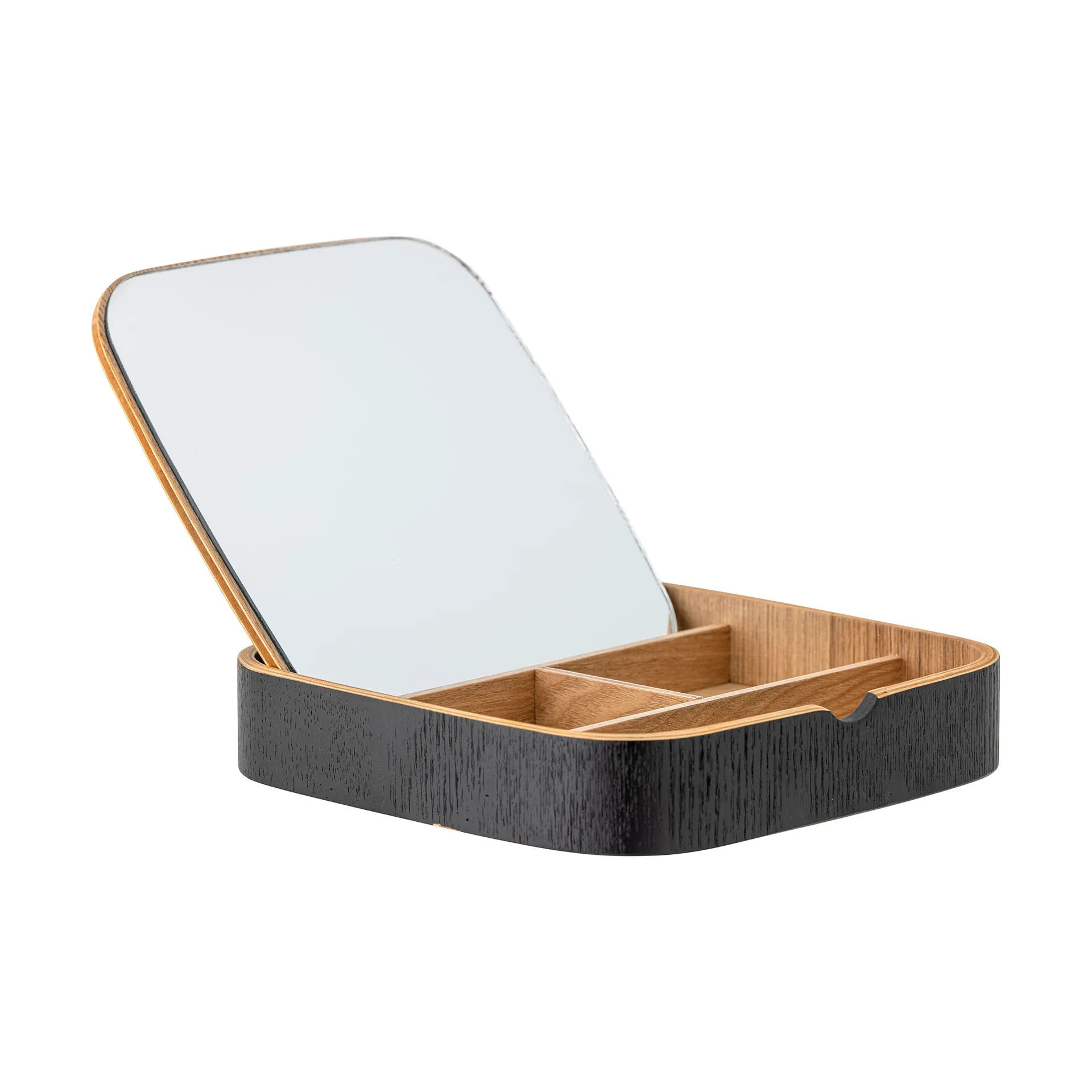 Mimmi table mirror 19x19 cm, Black-oak Bloomingville
