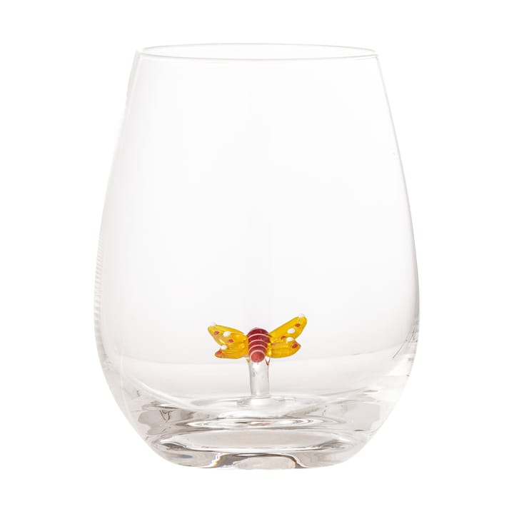 Misa drinking glass 56 cl - Clear-butterfly - Bloomingville