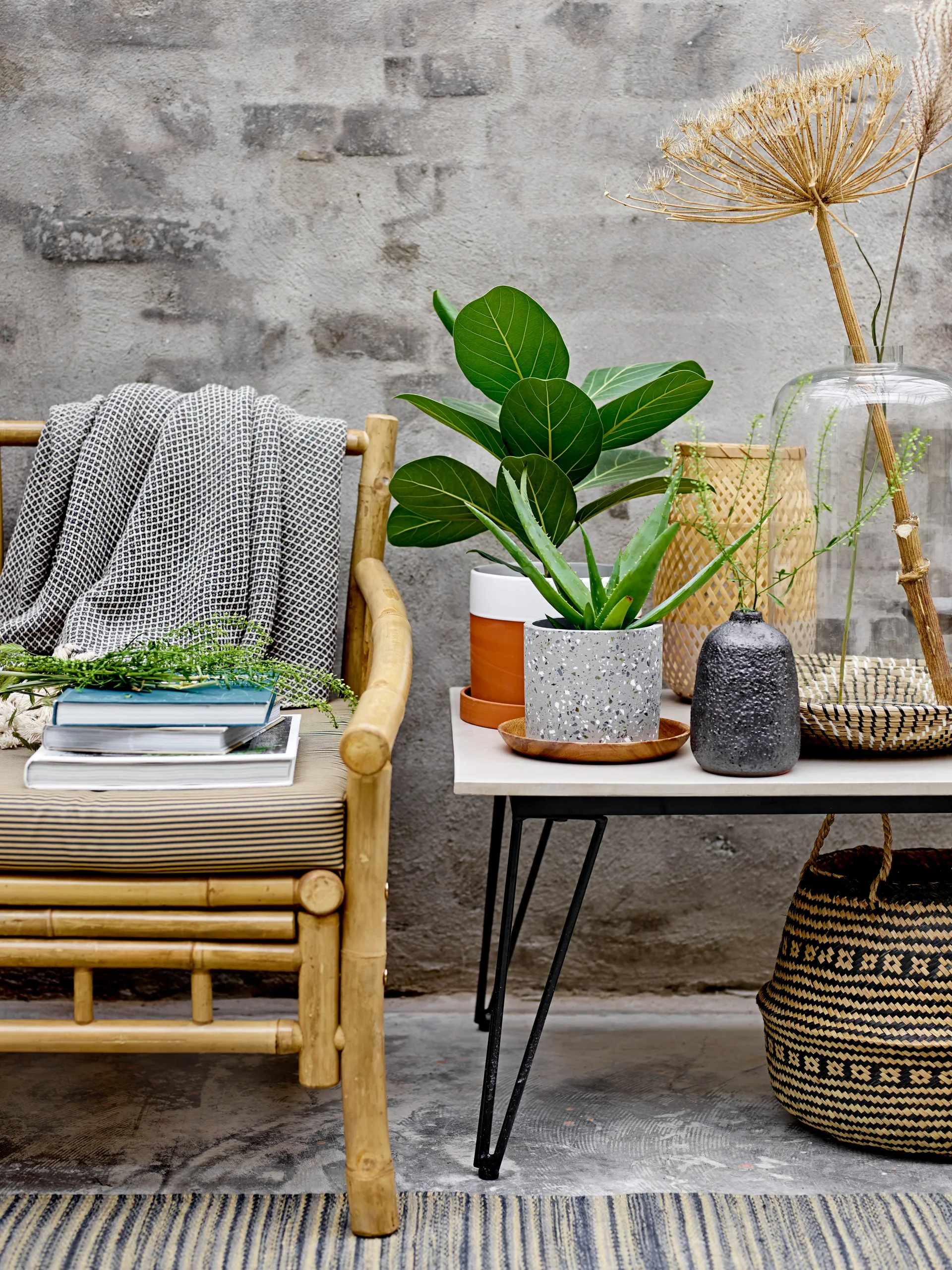 Mundo coffee table 60x90 cm, Cement Bloomingville