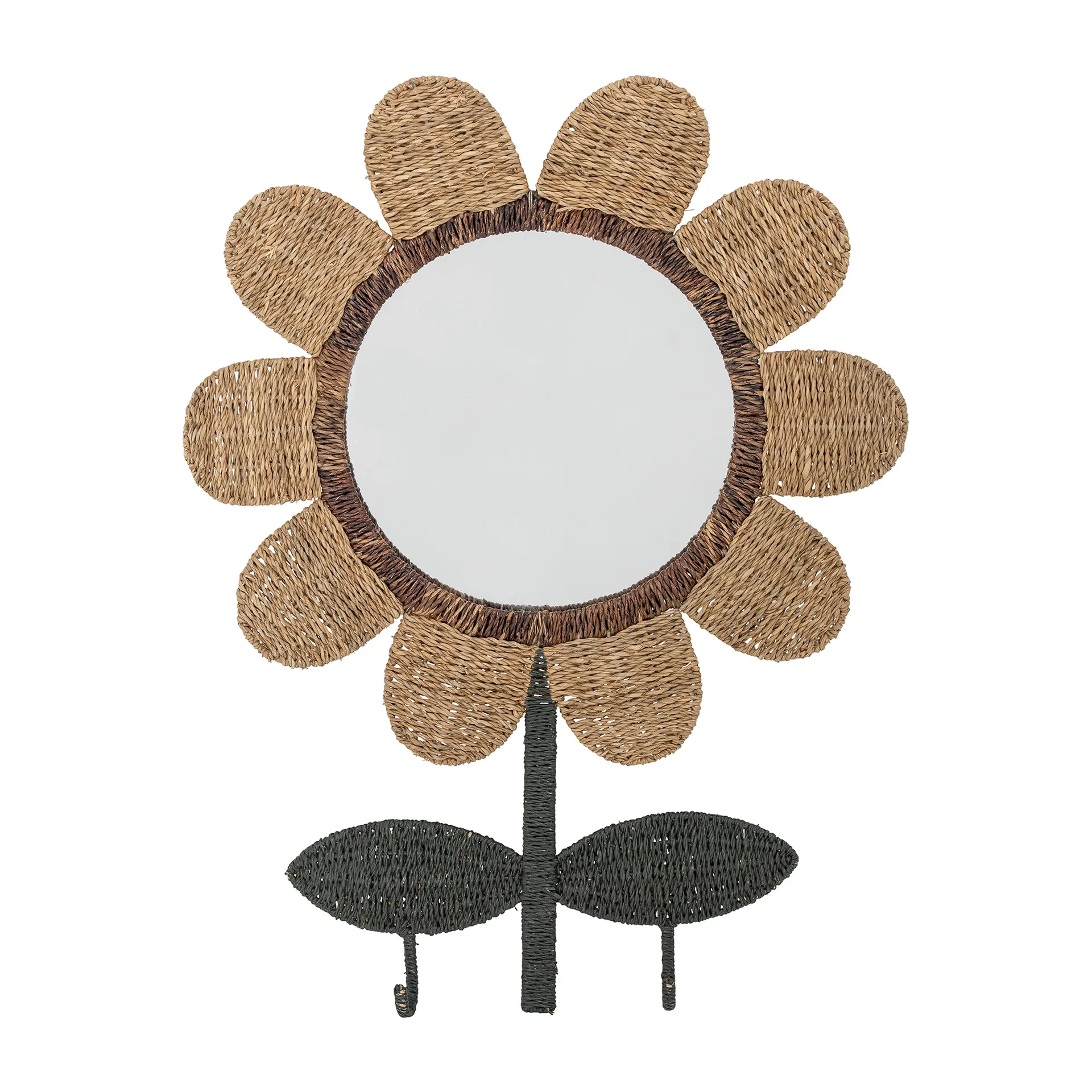 Nabiya mirror with hooks 56x74 cm, Natural Bloomingville