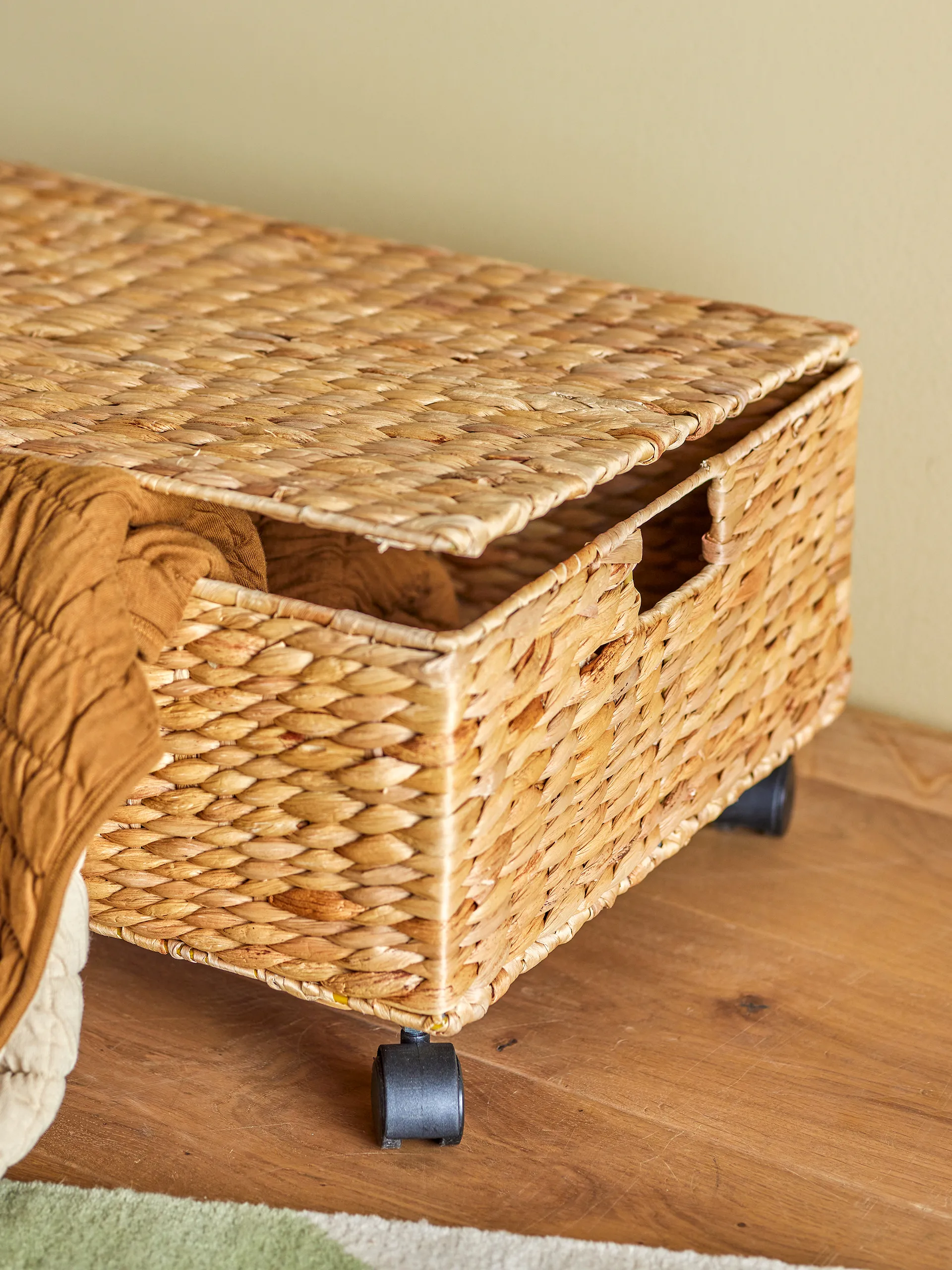 Nelas storage basket with lid 63x40x26 cm, Nature Bloomingville