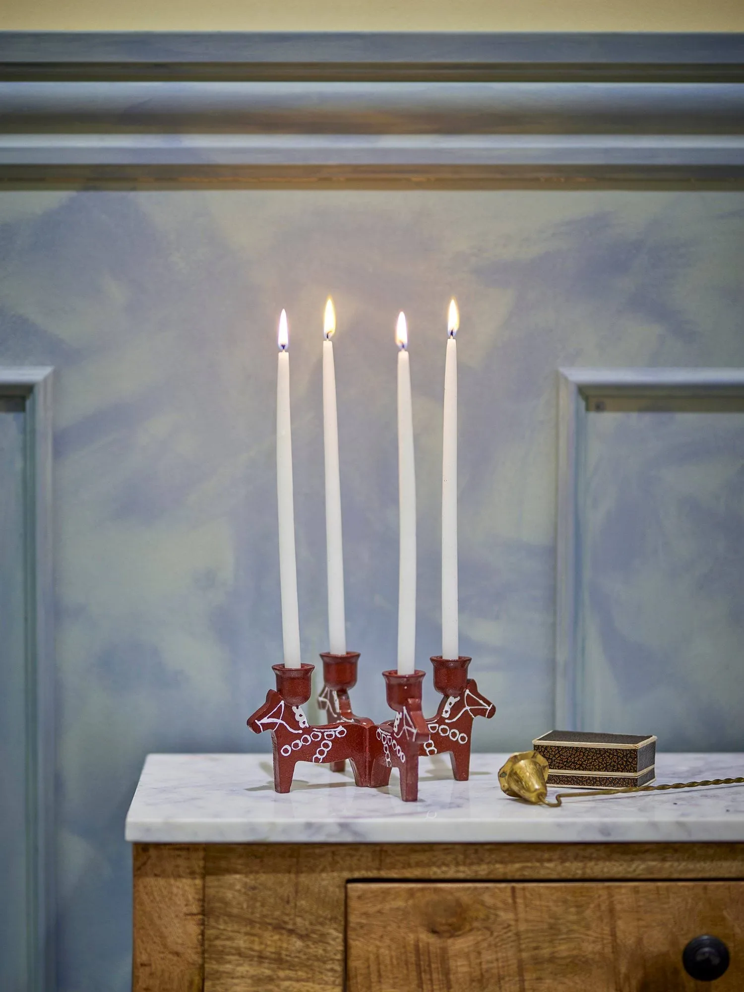 Number advent candle holder, Red, 23 cm Bloomingville