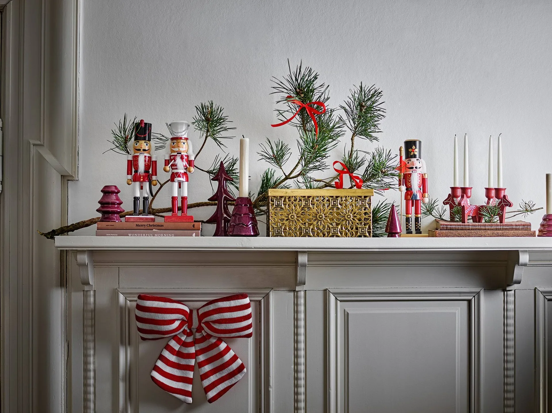 Number advent candle holder, Red, 23 cm Bloomingville