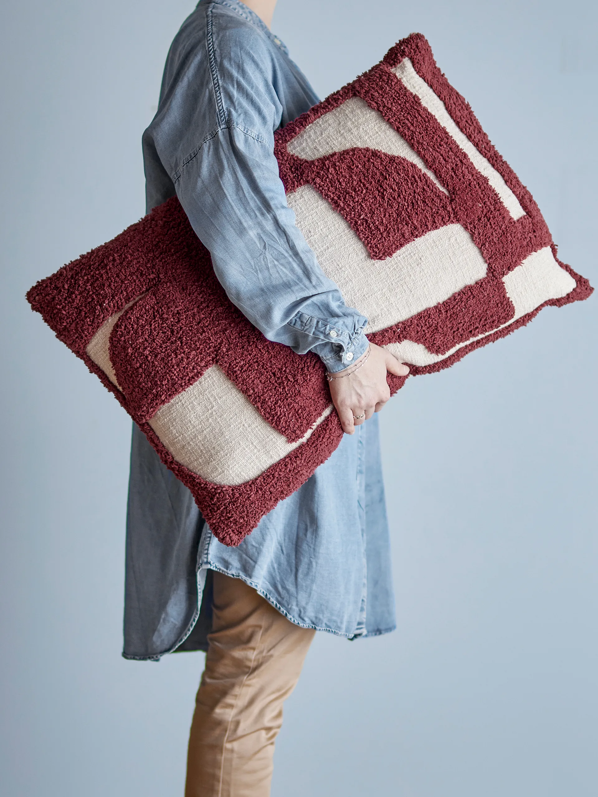 Olica cushion 60x40 cm, Red Bloomingville