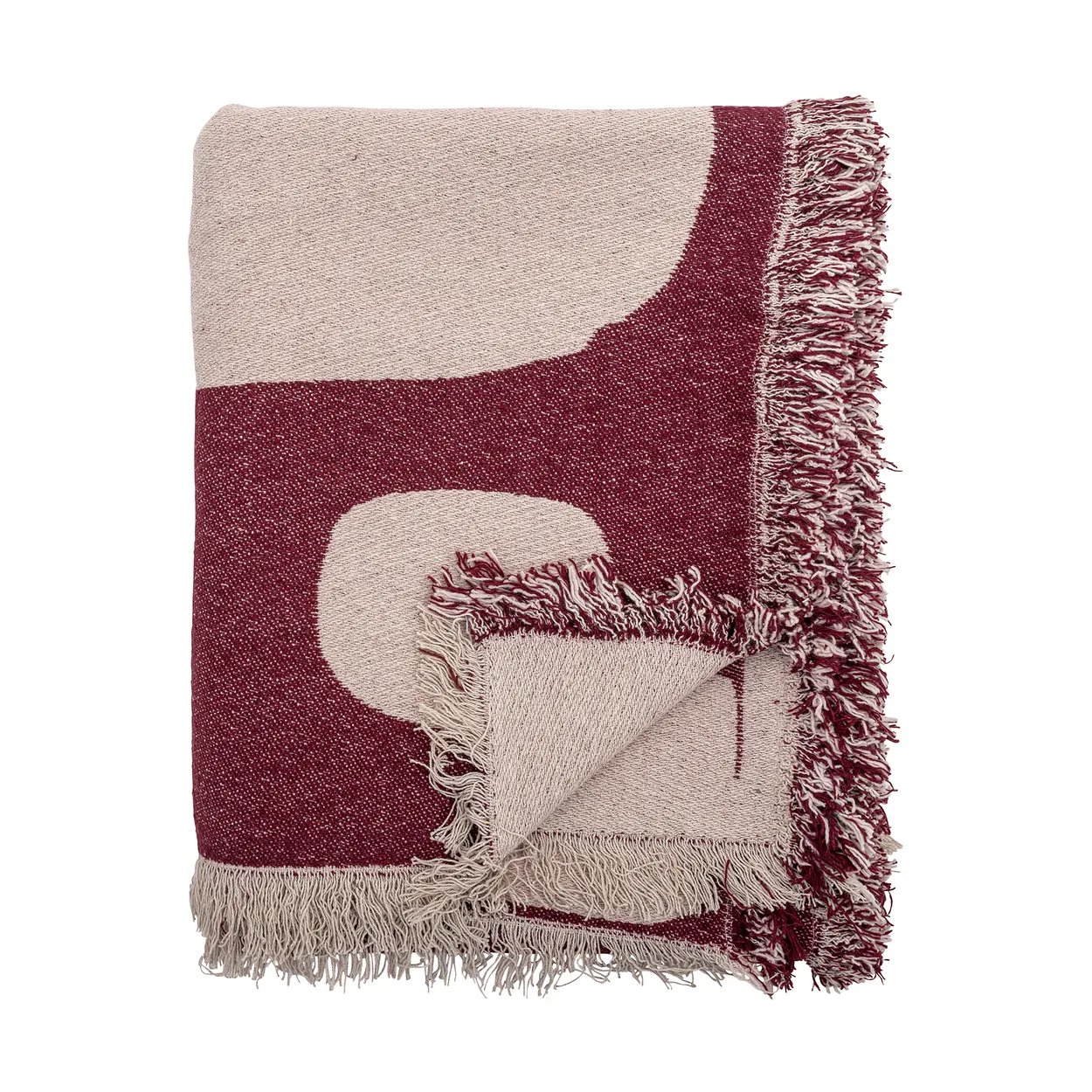 Bloomingville Olica throw 130x160 cm Red | Scandinavian Design | Wool blankets & throws | Red
