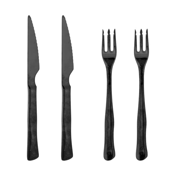 Ollin Steak Cutlery 4 Pieces, Black Bloomingville