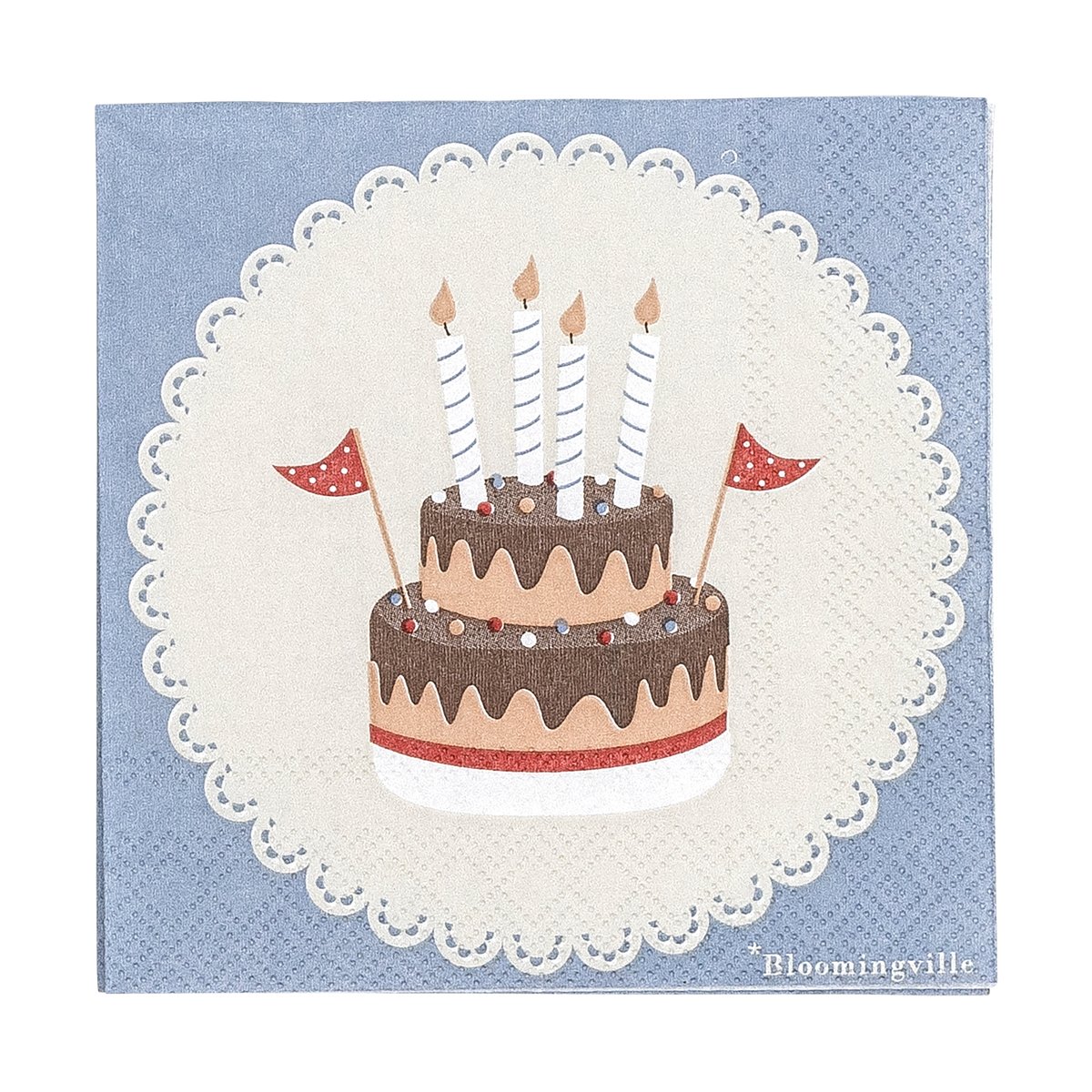 Bloomingville Oscar napkin 20-pack Blå