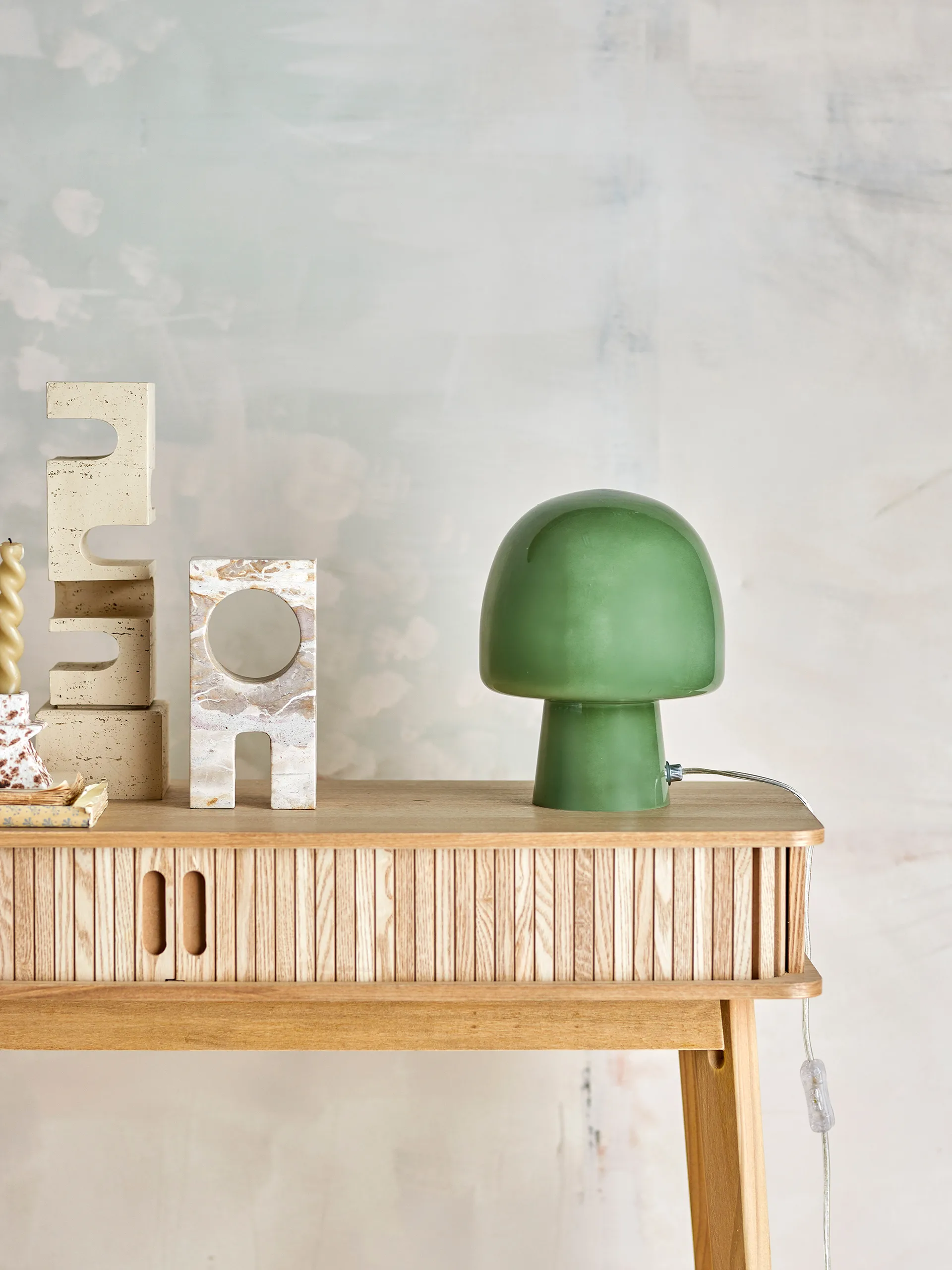 Paddy table lamp Ø20x26,5 cm, Green Bloomingville