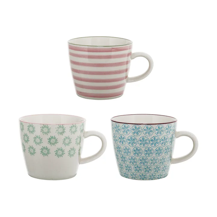 Patricia cup 30 cl 3 pieces Blue - Bloomingville
