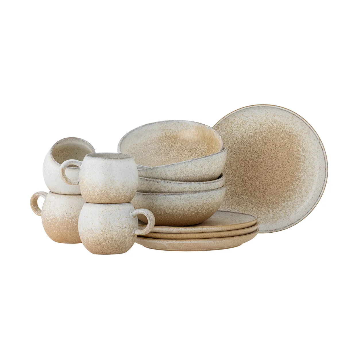 Bloomingville Paula breakfast set 12 pieces Nature | Scandinavian Design | Table settings & starter sets | White