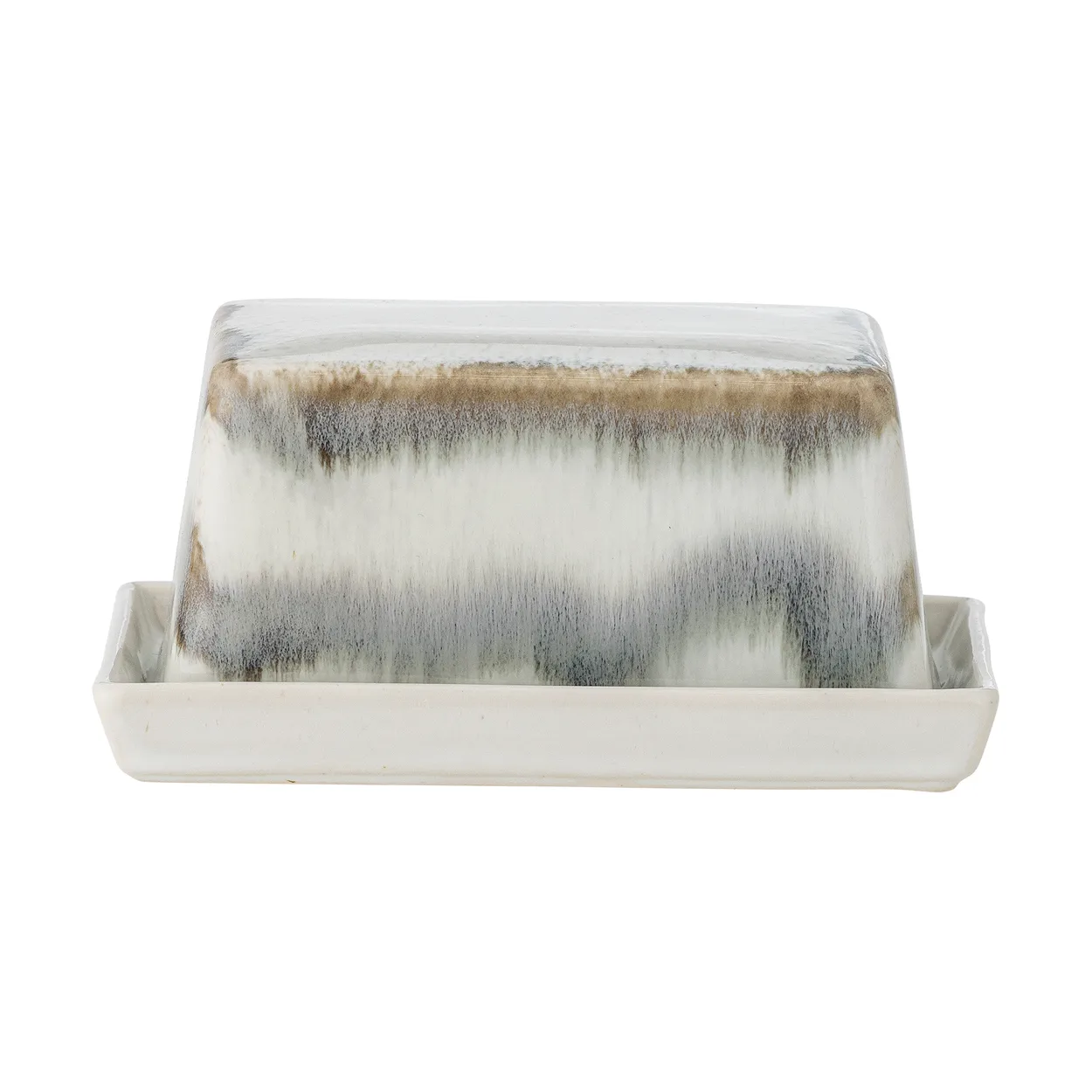 Bloomingville Paula butter dish 11.5x17.5 cm Gray | Scandinavian Design | Serving platters & dishes | Grey