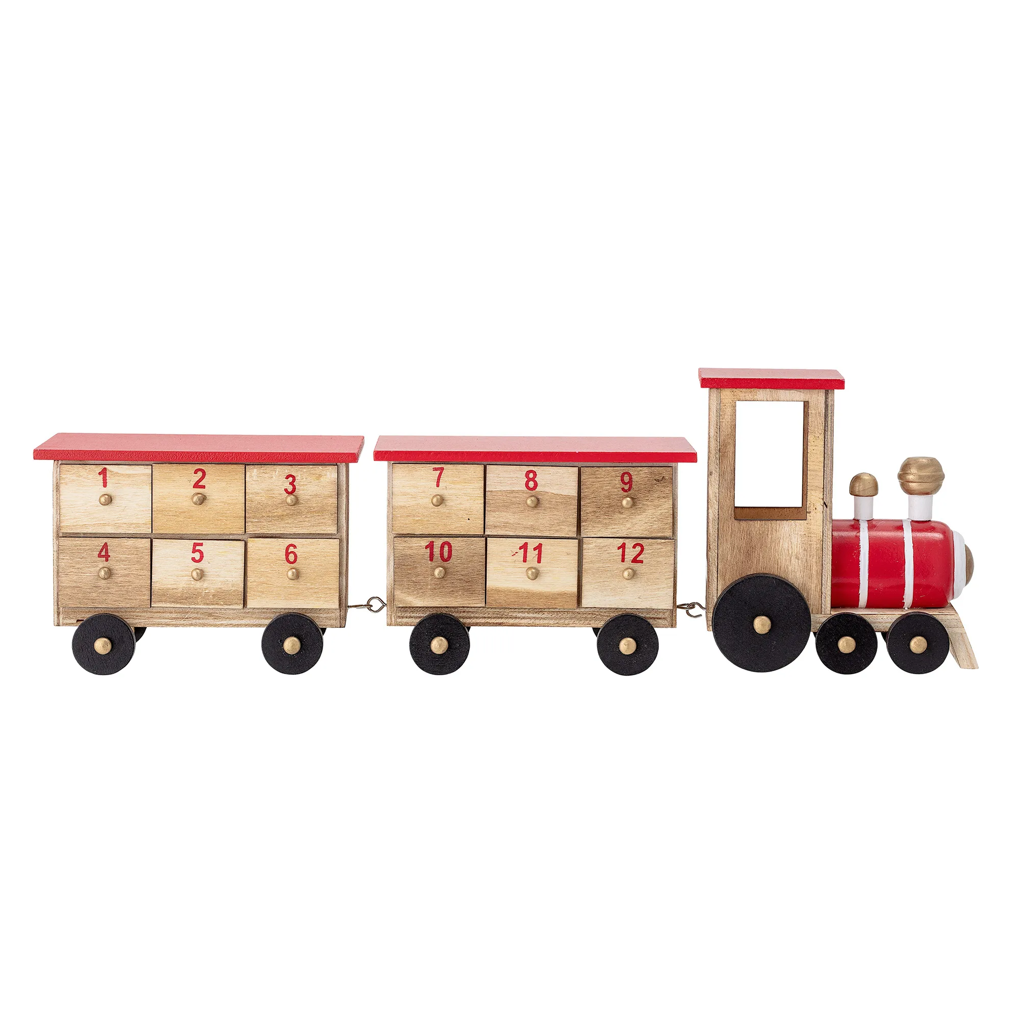 Bloomingville Paulownia julekalender i togform av tre