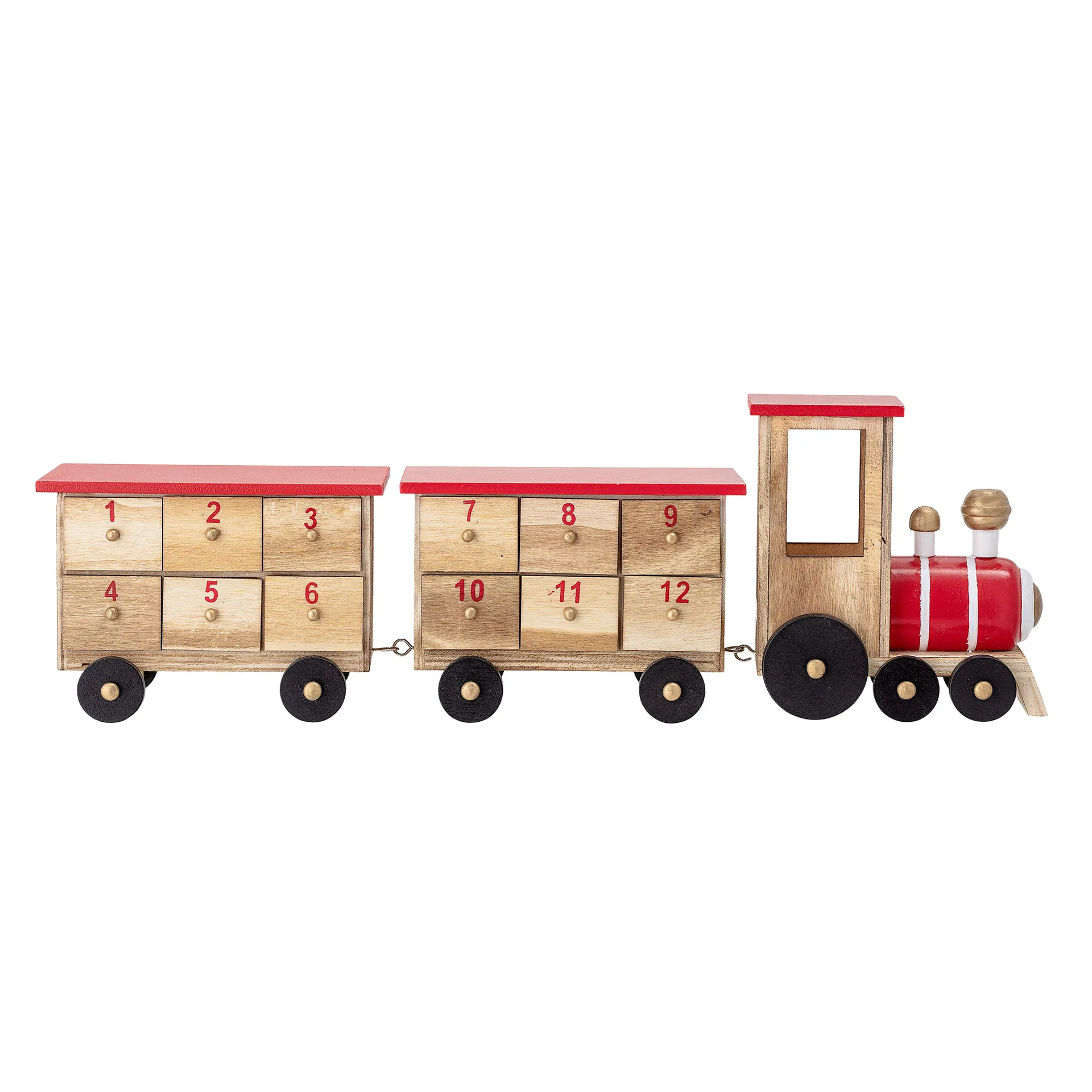 Paulownia Advent calendar train, multi Bloomingville