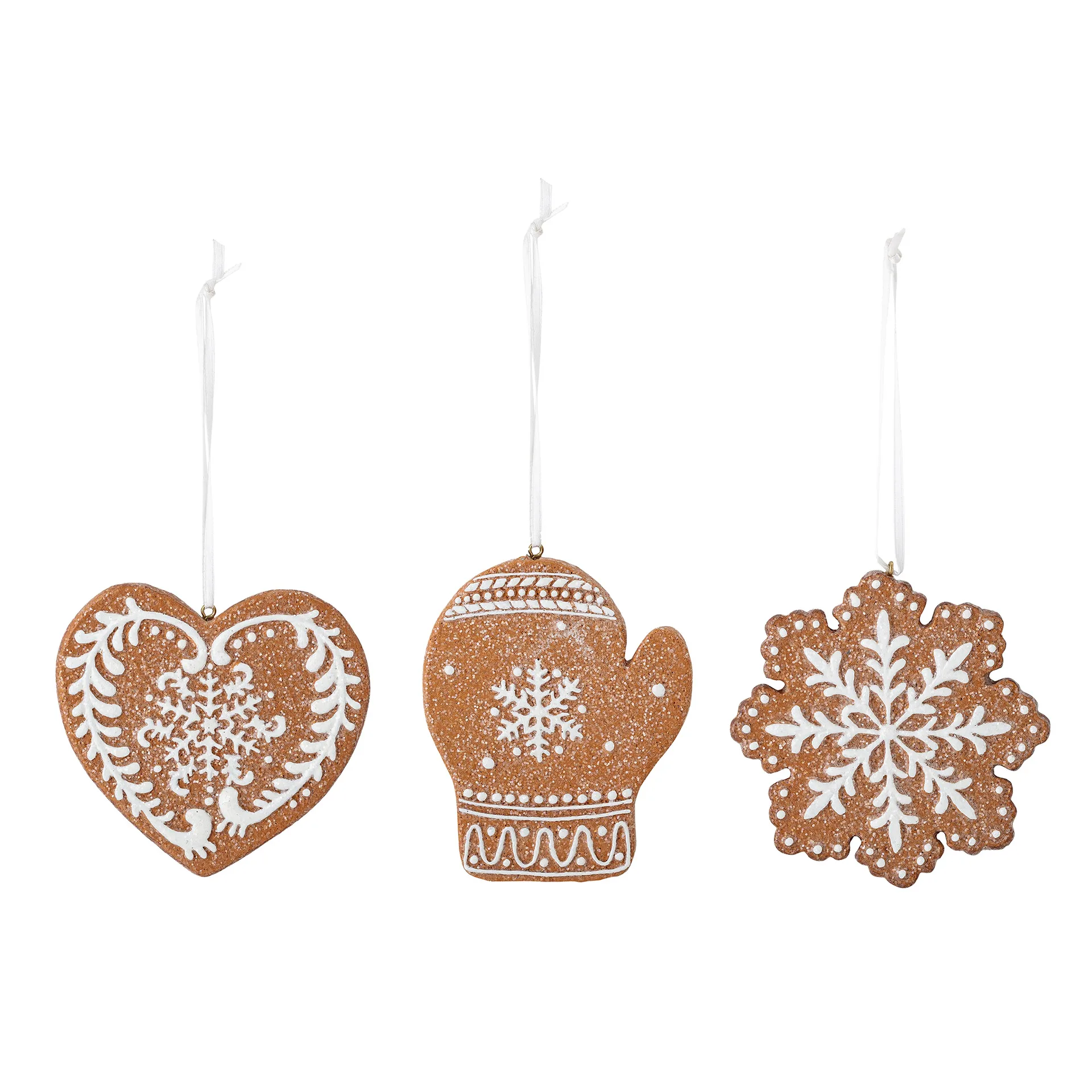 Pearl Christmas decoration 3 pieces, Brown Bloomingville