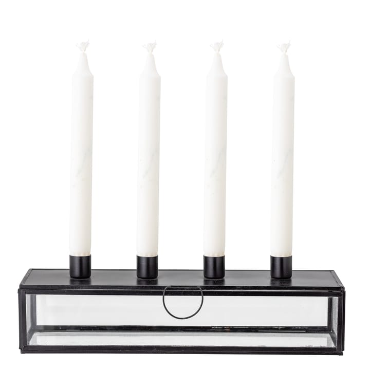 Pelo advent candle 34 cm - Black-clear - Bloomingville