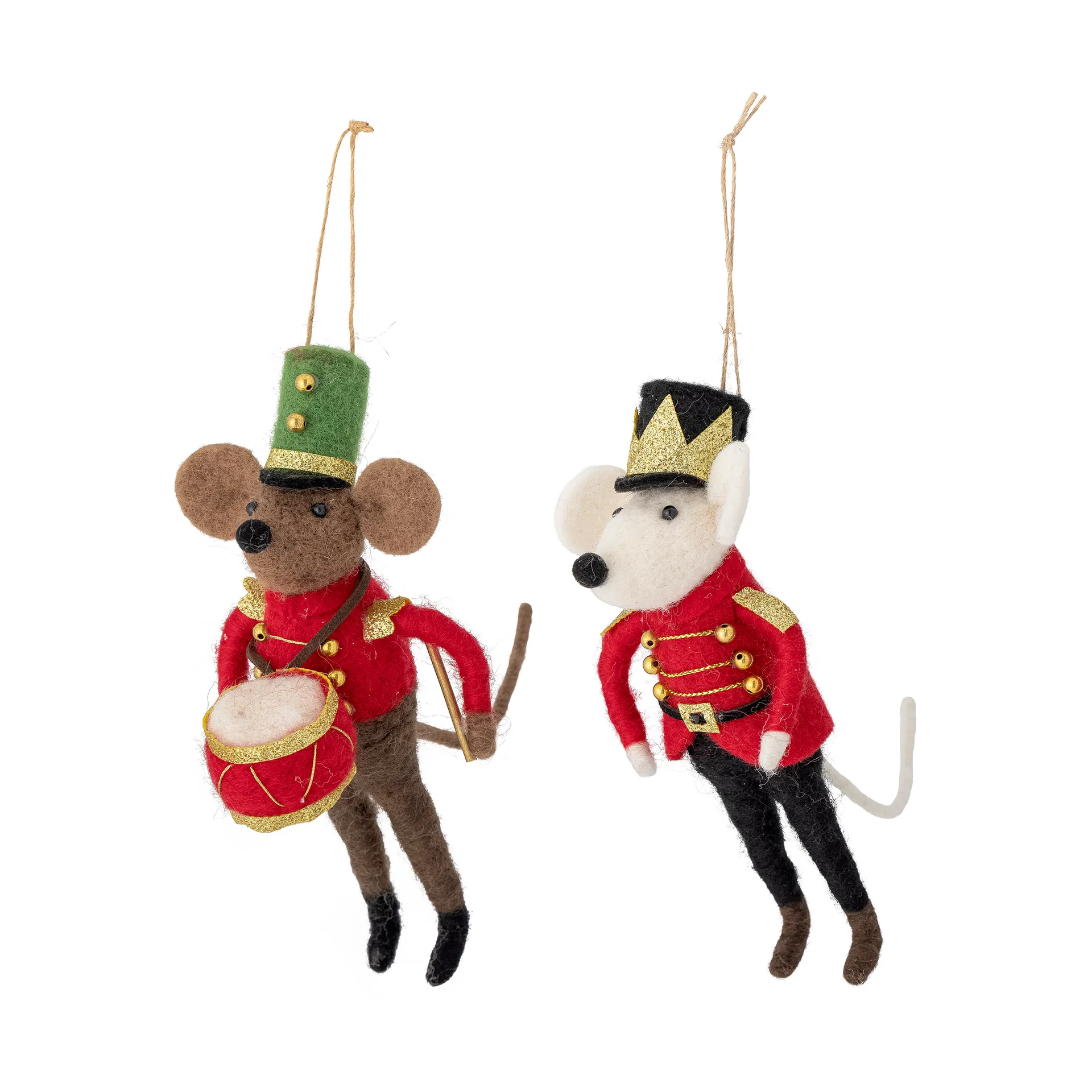 Peo Christmas tree decorations wool 2 pieces, Parade mice Bloomingville