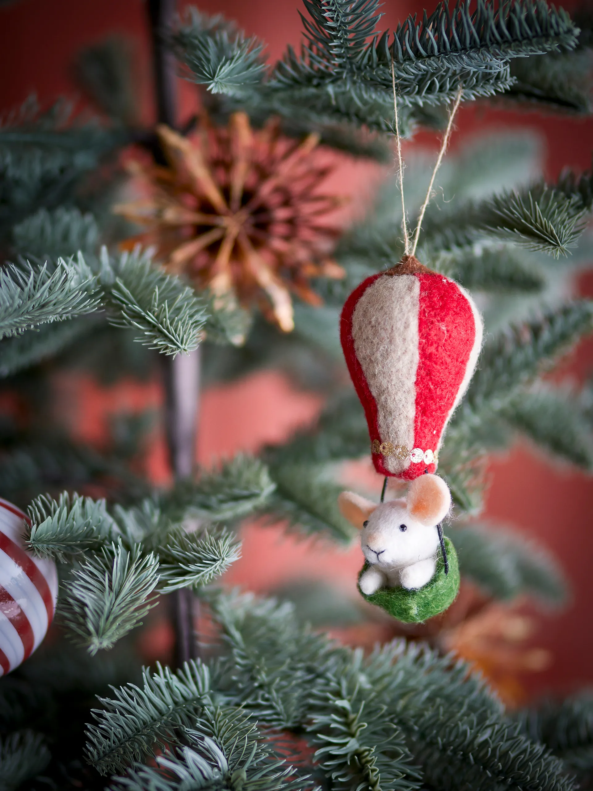 Peo Christmas tree ornament wool, Green Bloomingville