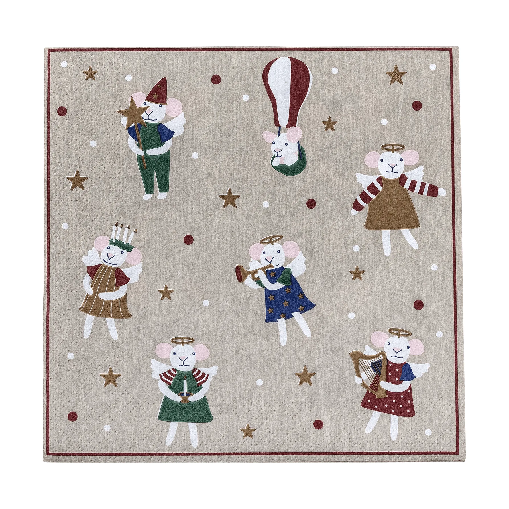 Peo paper napkin, Multi, 33x33 cm Bloomingville
