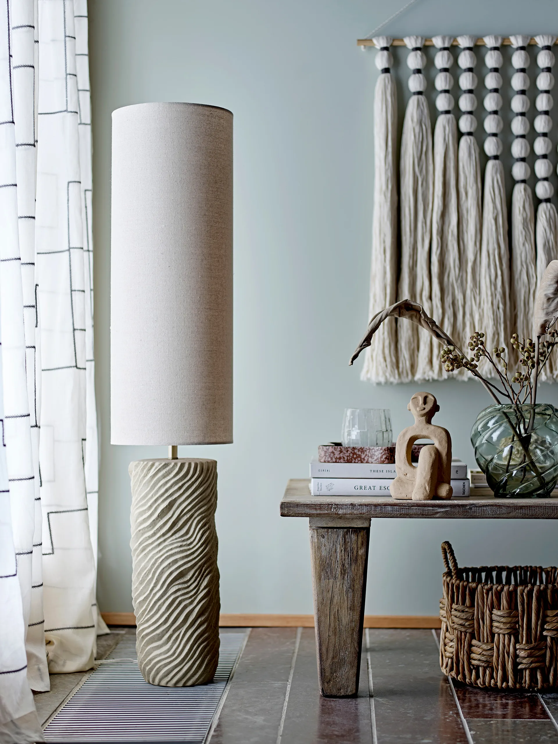 Pepita storage box with handle 2 pieces, Water hyacinth Bloomingville