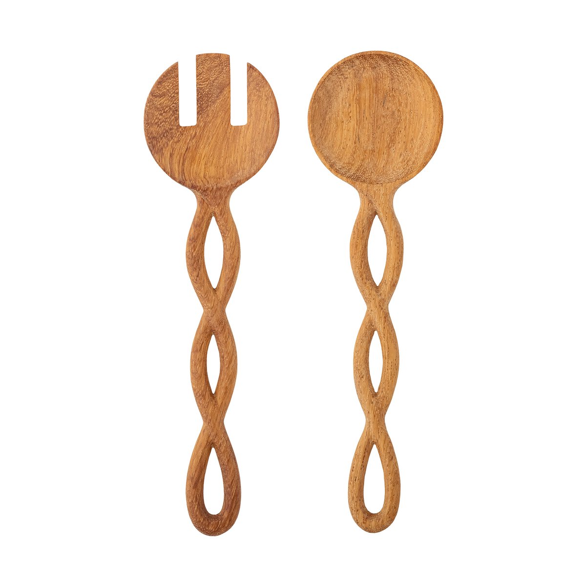 Bloomingville Pinar salad cutlery 2 pieces Dusty | Scandinavian Design | Salad servers | Brown