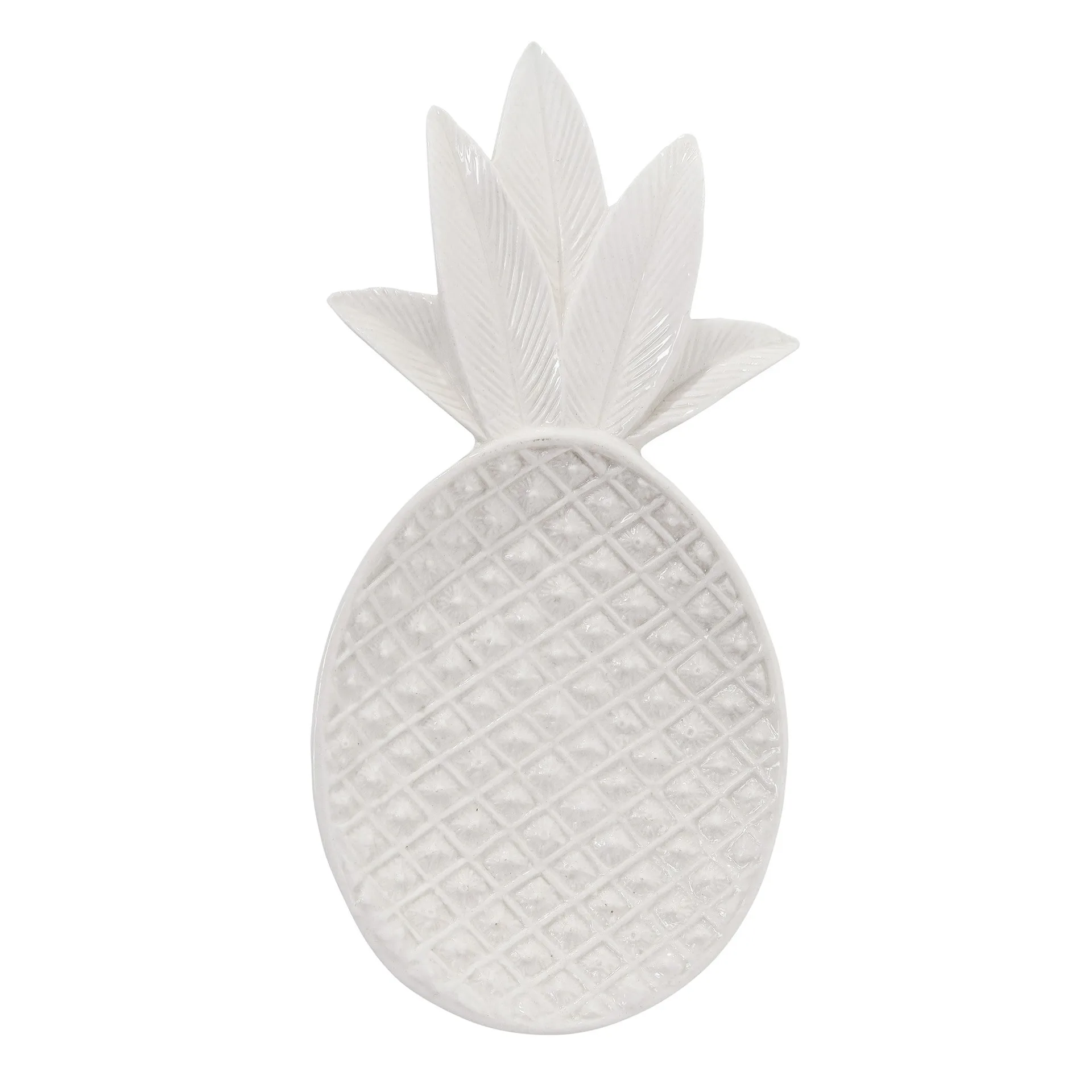 Pineapple decorational tray, white Bloomingville