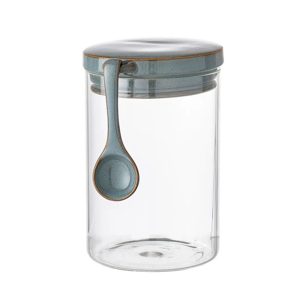 Pixie glass jar with lid and spoon from Bloomingville