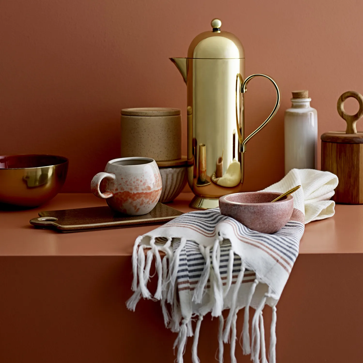 Pixie tray small, brown Bloomingville