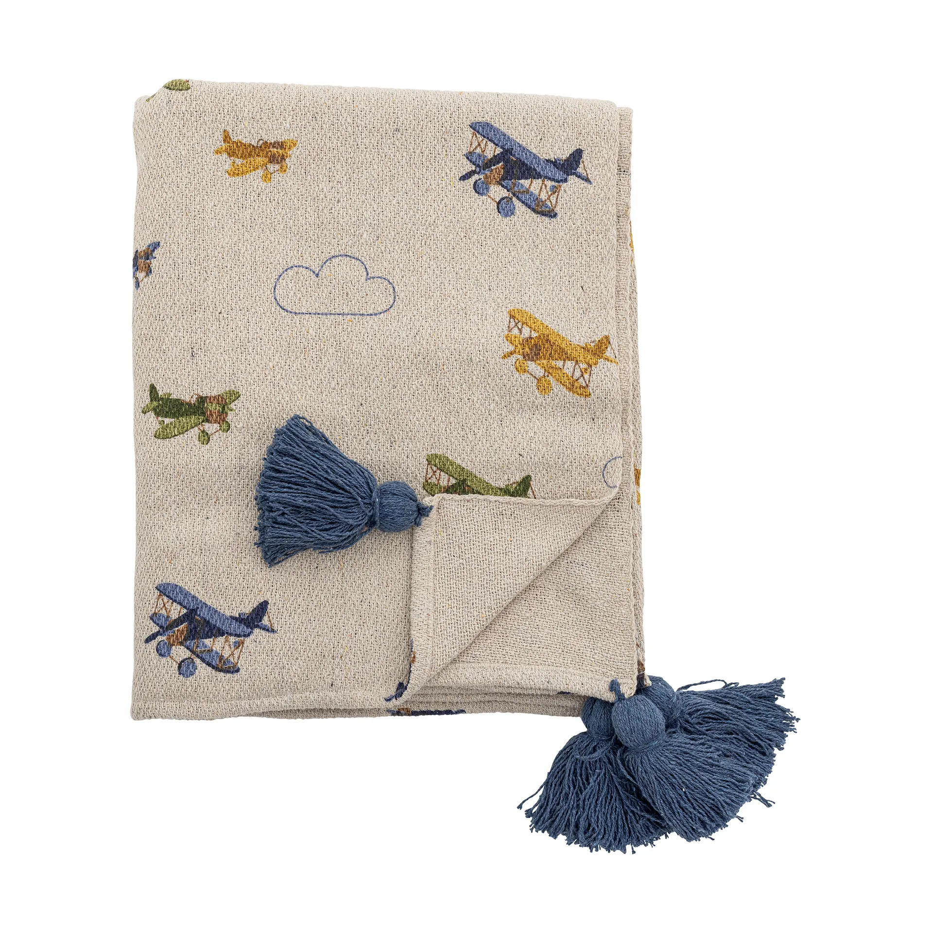 Plain fleece blanket 130x160 cm, Nature Bloomingville