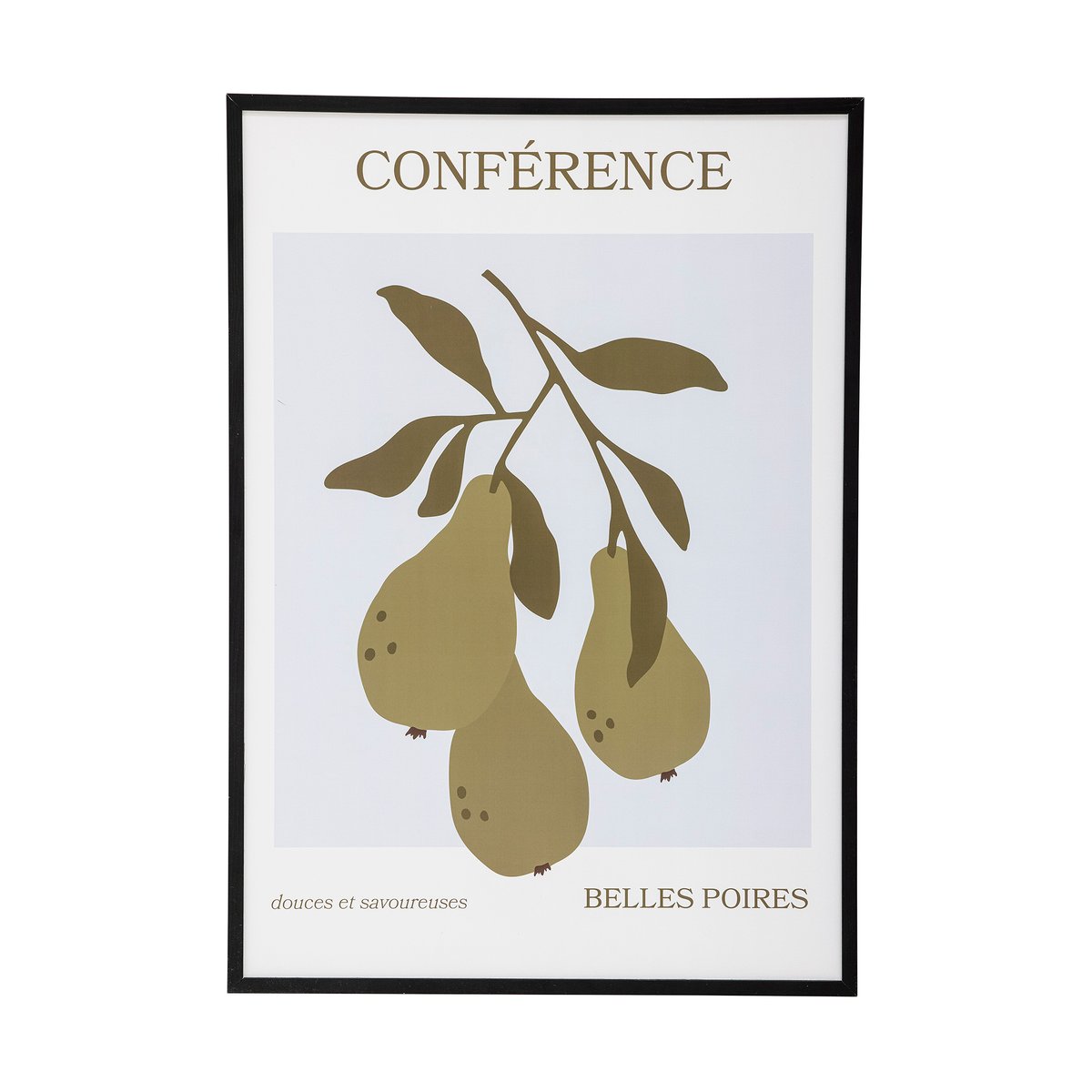 Bloomingville Poire poster with frame 52x72 cm Poire-black pine