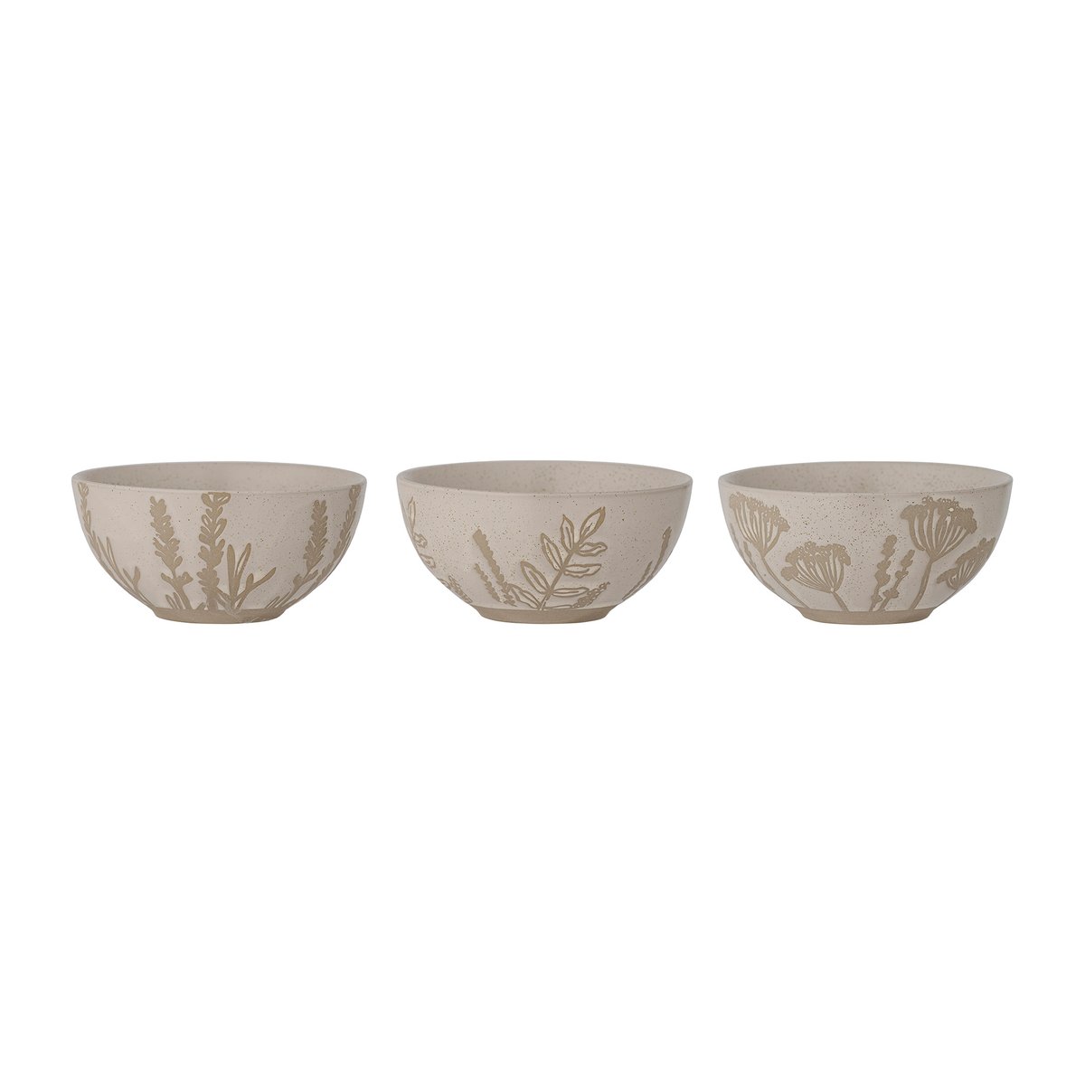 Bloomingville Primrose bowl o11.5 cm 3 pieces Natural