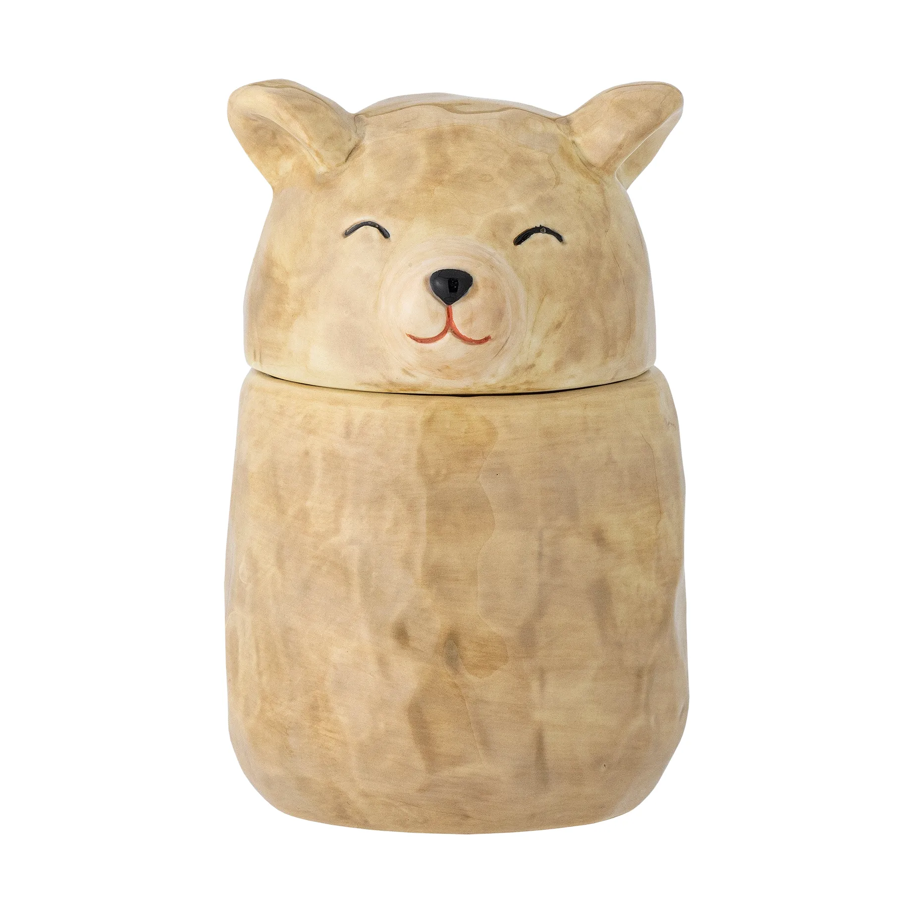 Puk jar with lid Ø7 cm, Brown Bloomingville