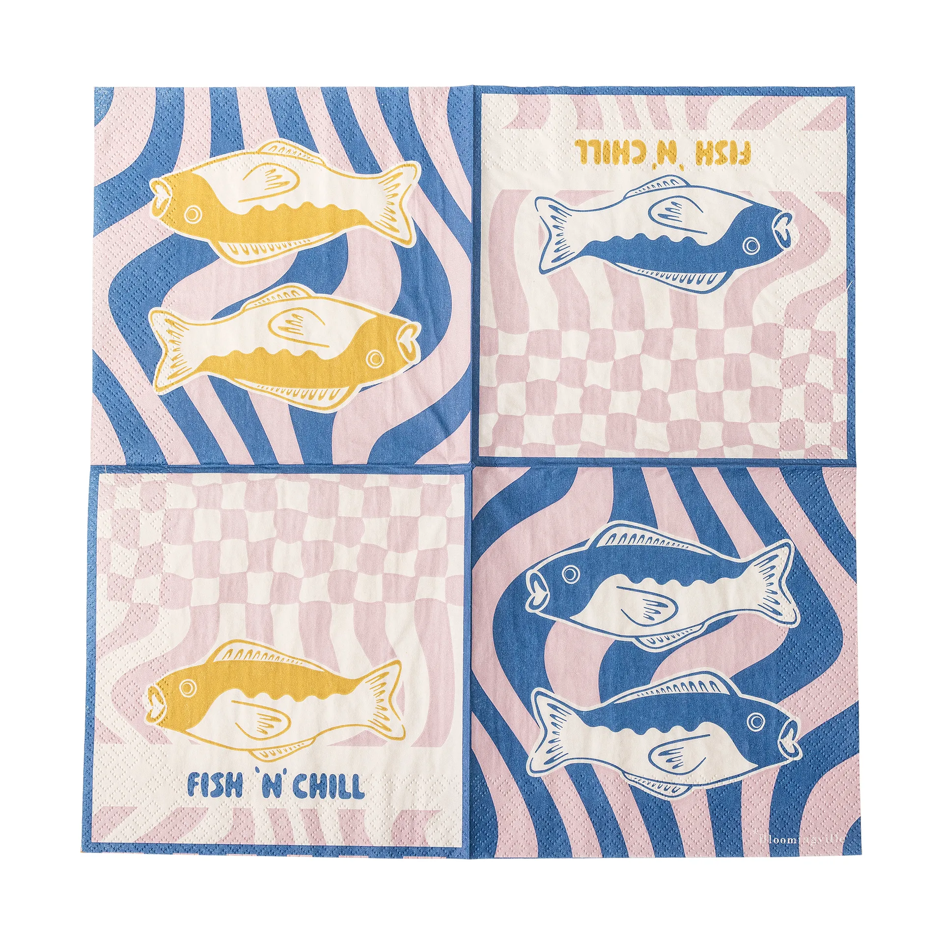 Remy paper napkin 20-pack, Blue Bloomingville