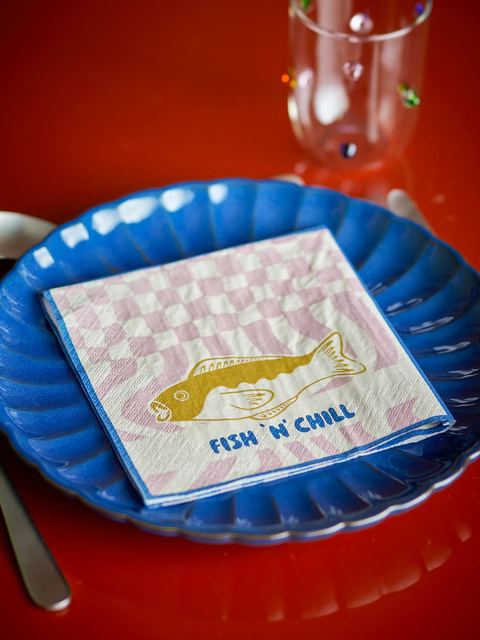 Remy paper napkin 20-pack, Blue Bloomingville