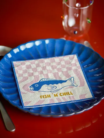 Remy paper napkin 20-pack - Blue - Bloomingville