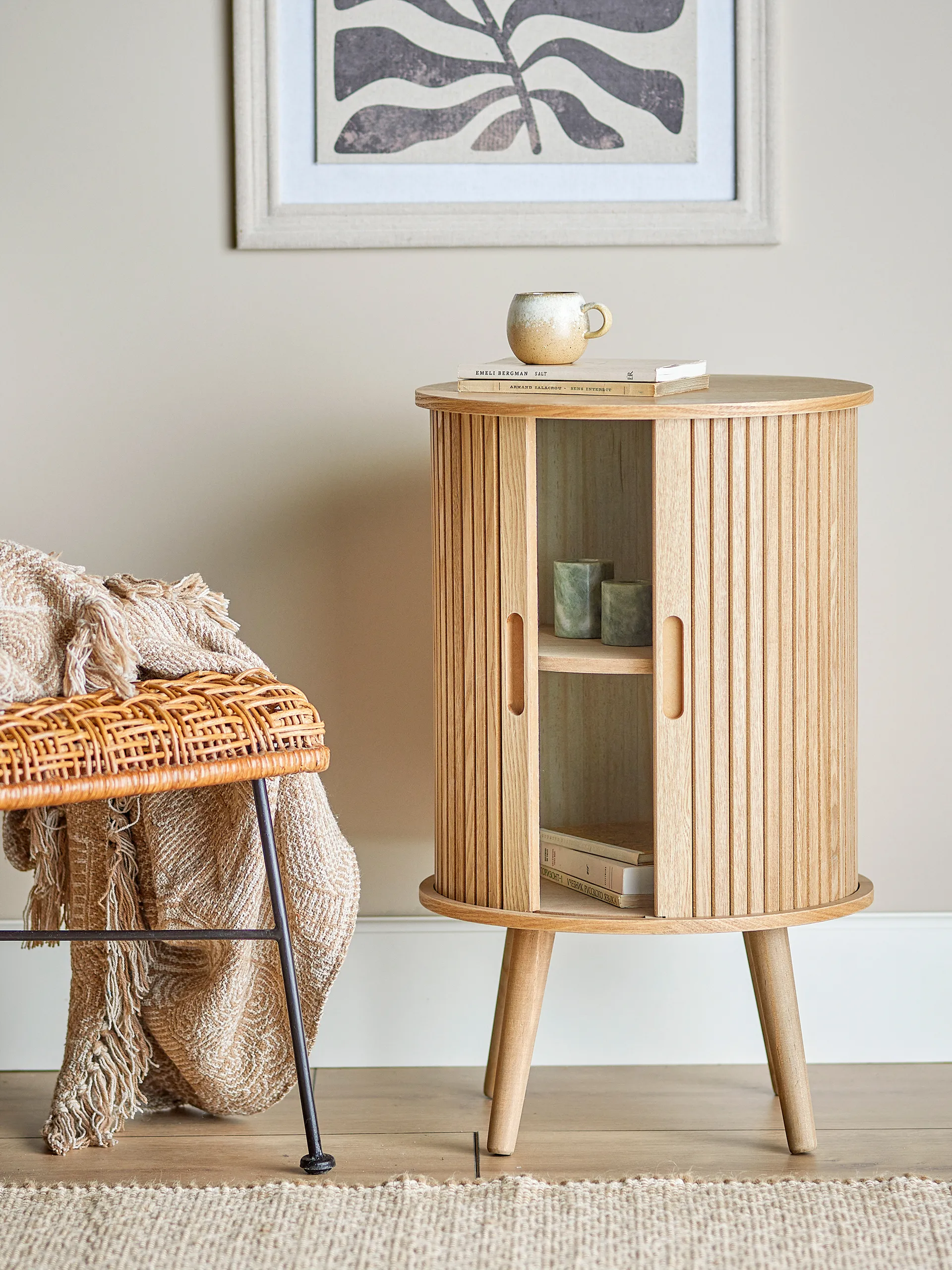 Salento cabinet Ø40x65 cm, Nature Bloomingville