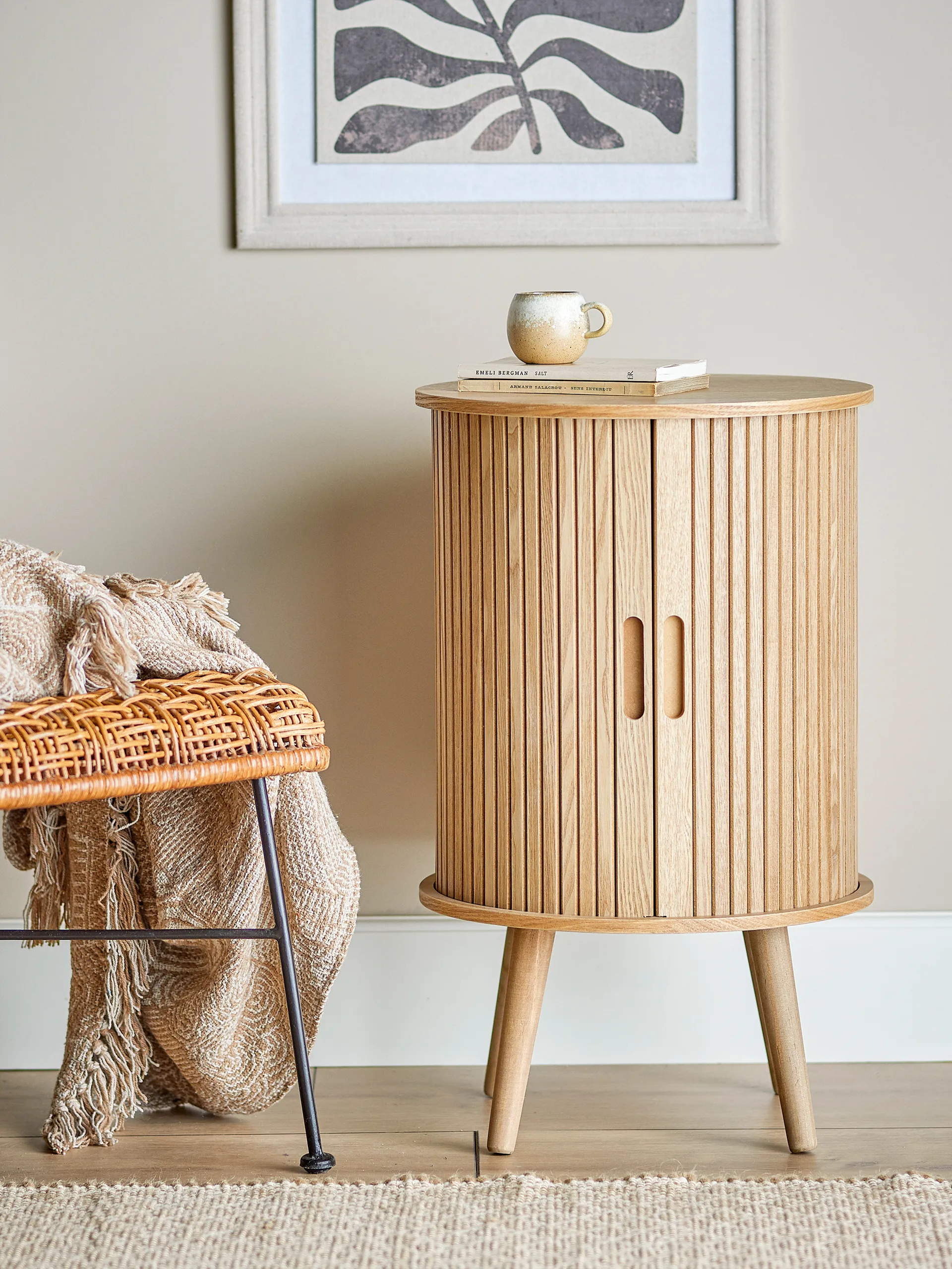 Salento cabinet Ø40x65 cm, Nature Bloomingville