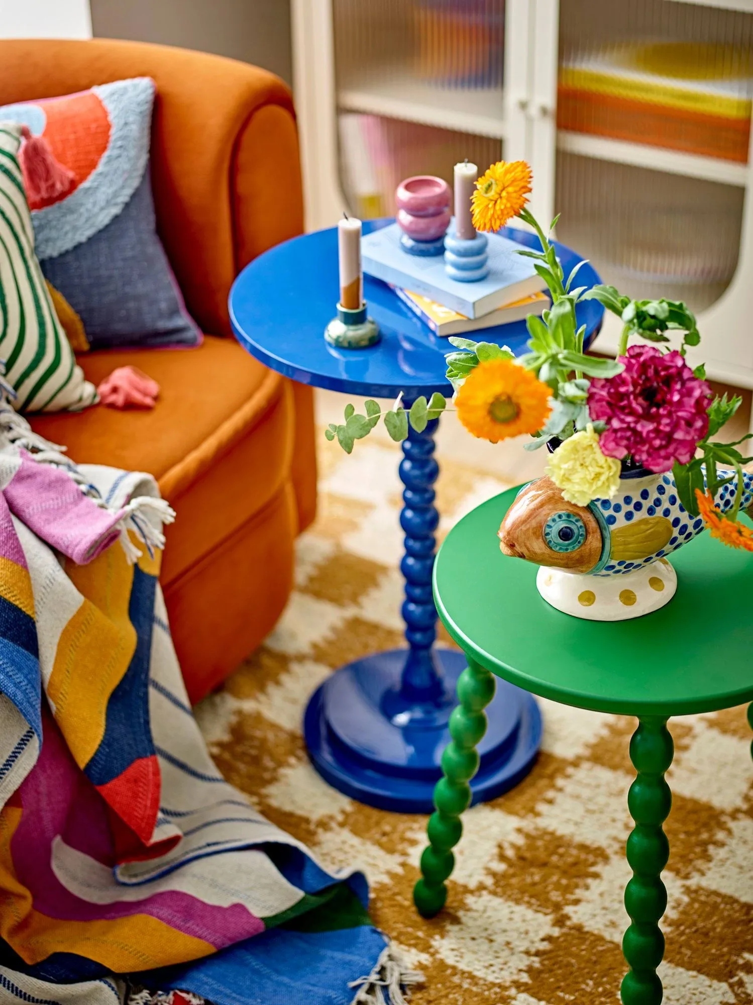 Salino side table, Green, Ø41 cm Bloomingville