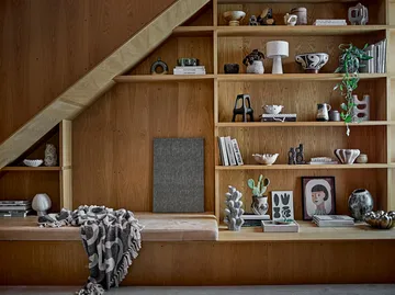 Salobre throw cotton 160x130 cm - Black - Bloomingville